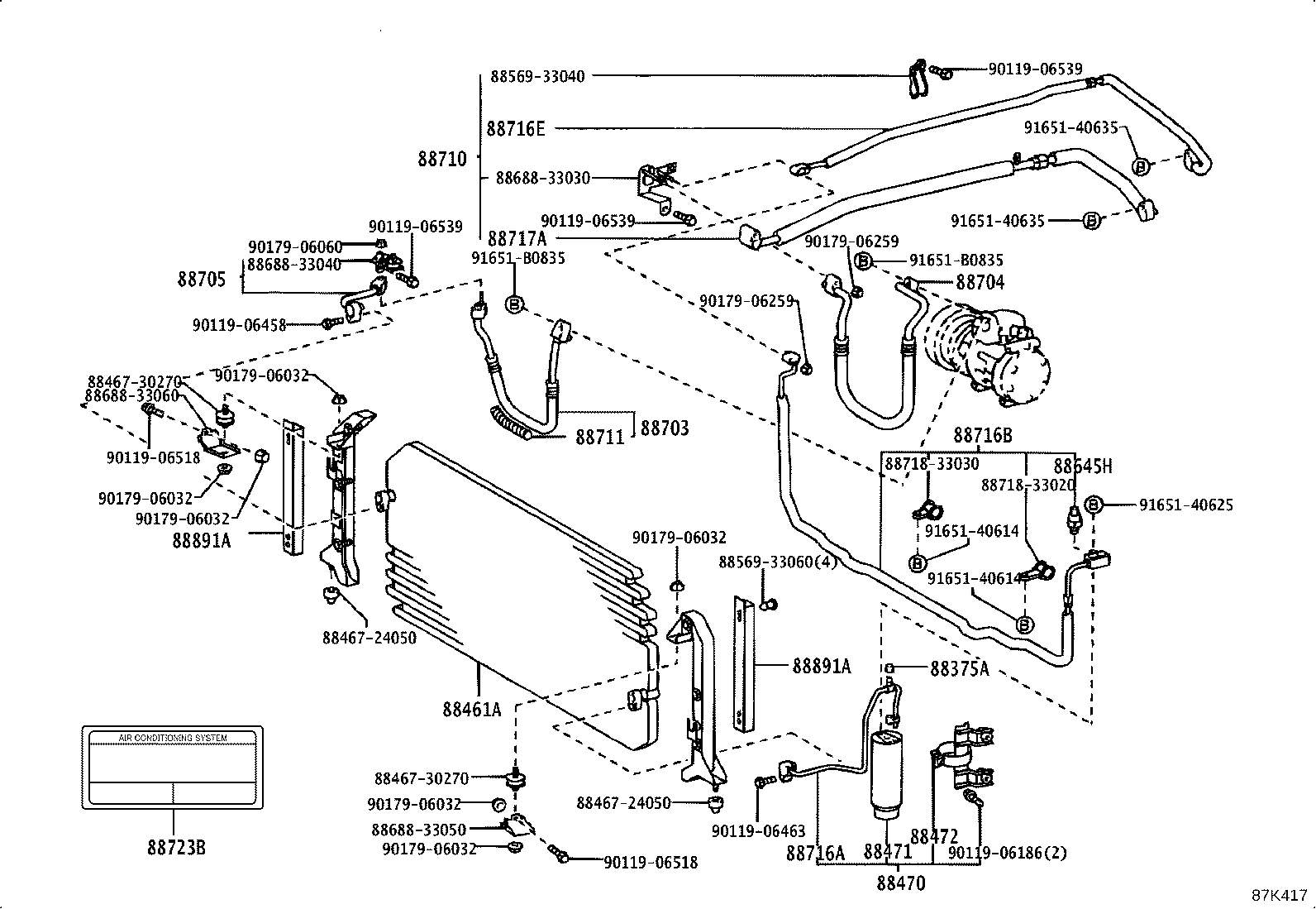 88375-02020 CAP, SERVICE VALVE (FOR COOLER PIPE) product image