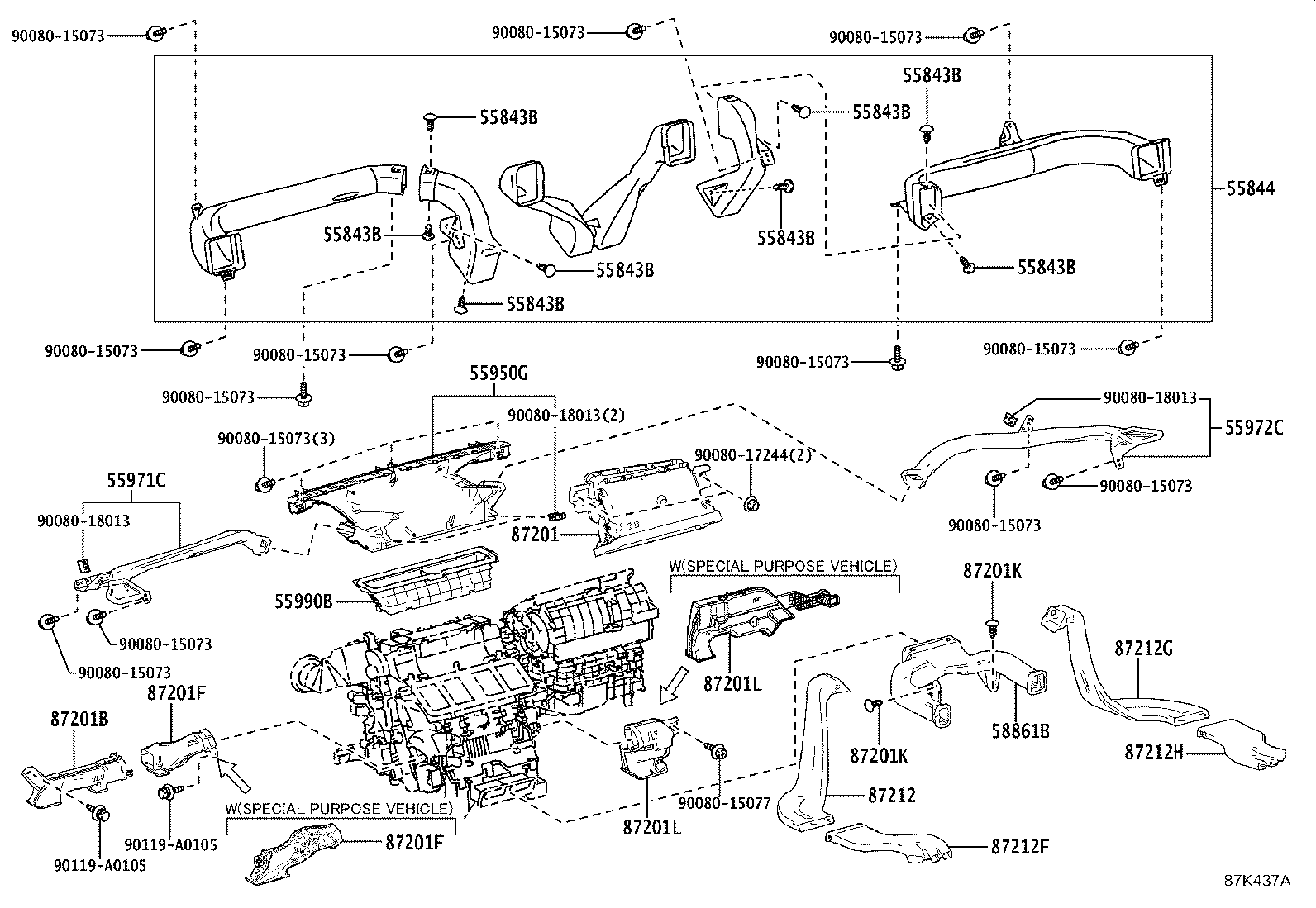 Toyota 55900-AN080 CONTROL ASSY, AIR CONDITIONER