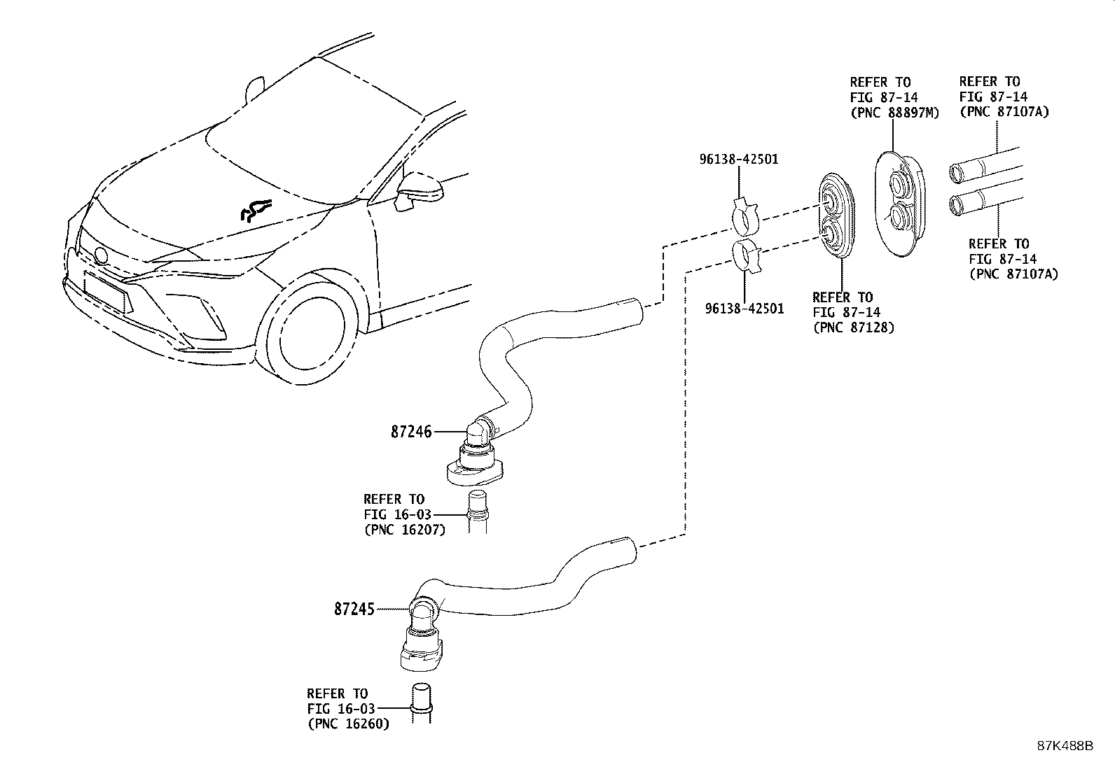 87209-0R200 HOSE, HEATER WATER, INLET product image