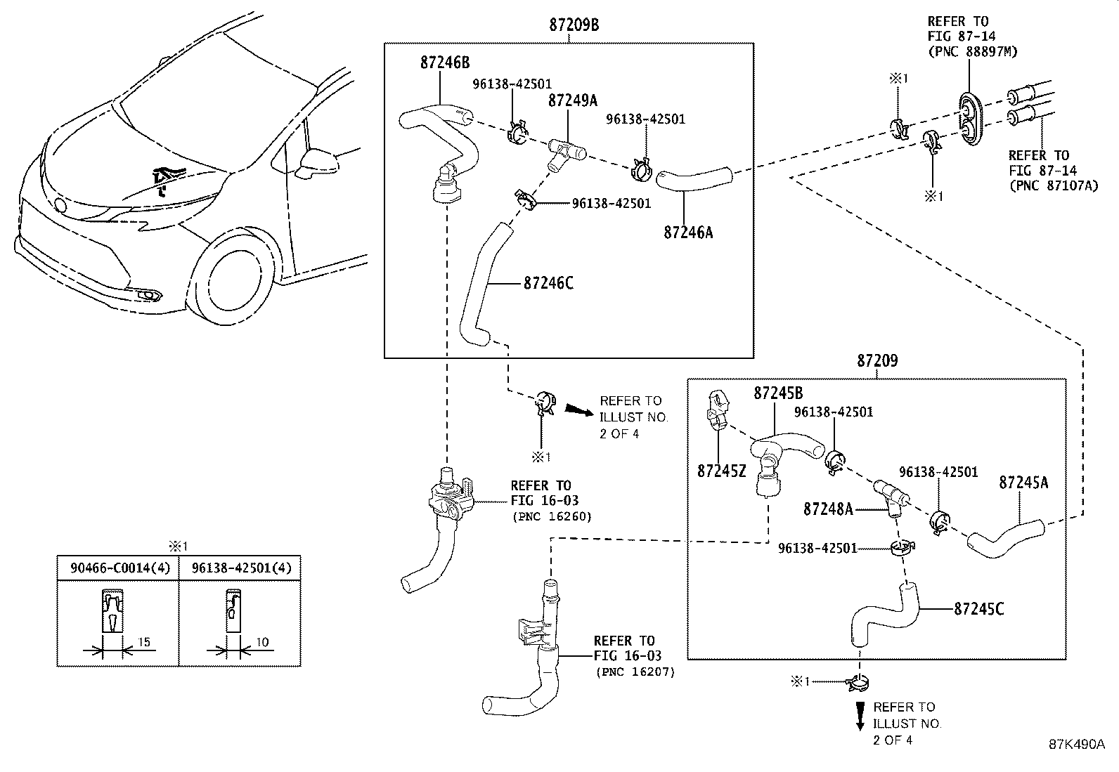 87245-08650 HOSE, REAR HEATER WATER OUTLET, B product image
