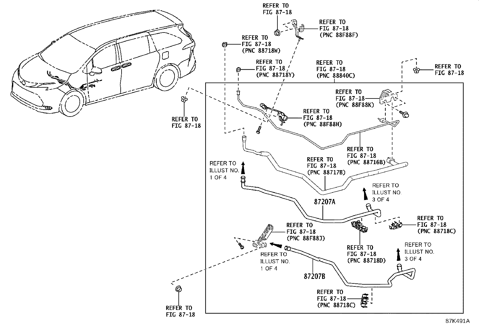 87245-08650 HOSE, REAR HEATER WATER OUTLET, B product image