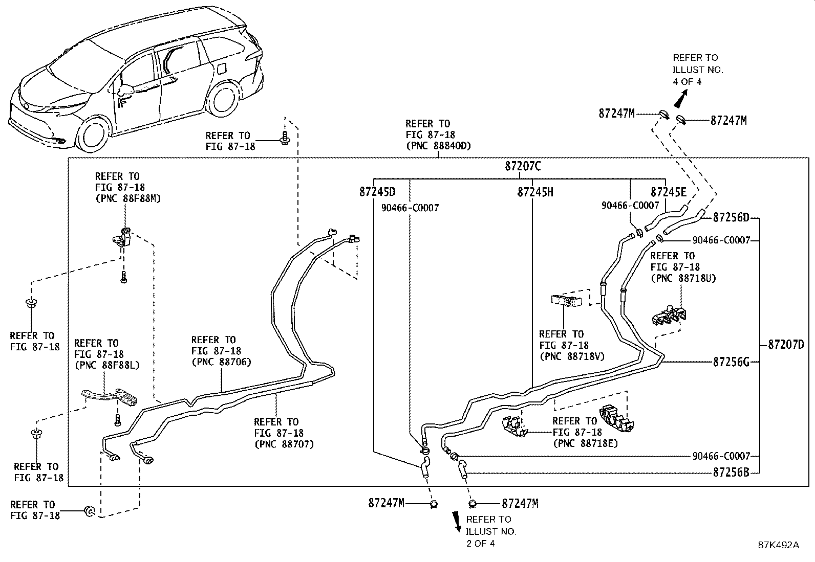 87245-08650 HOSE, REAR HEATER WATER OUTLET, B product image