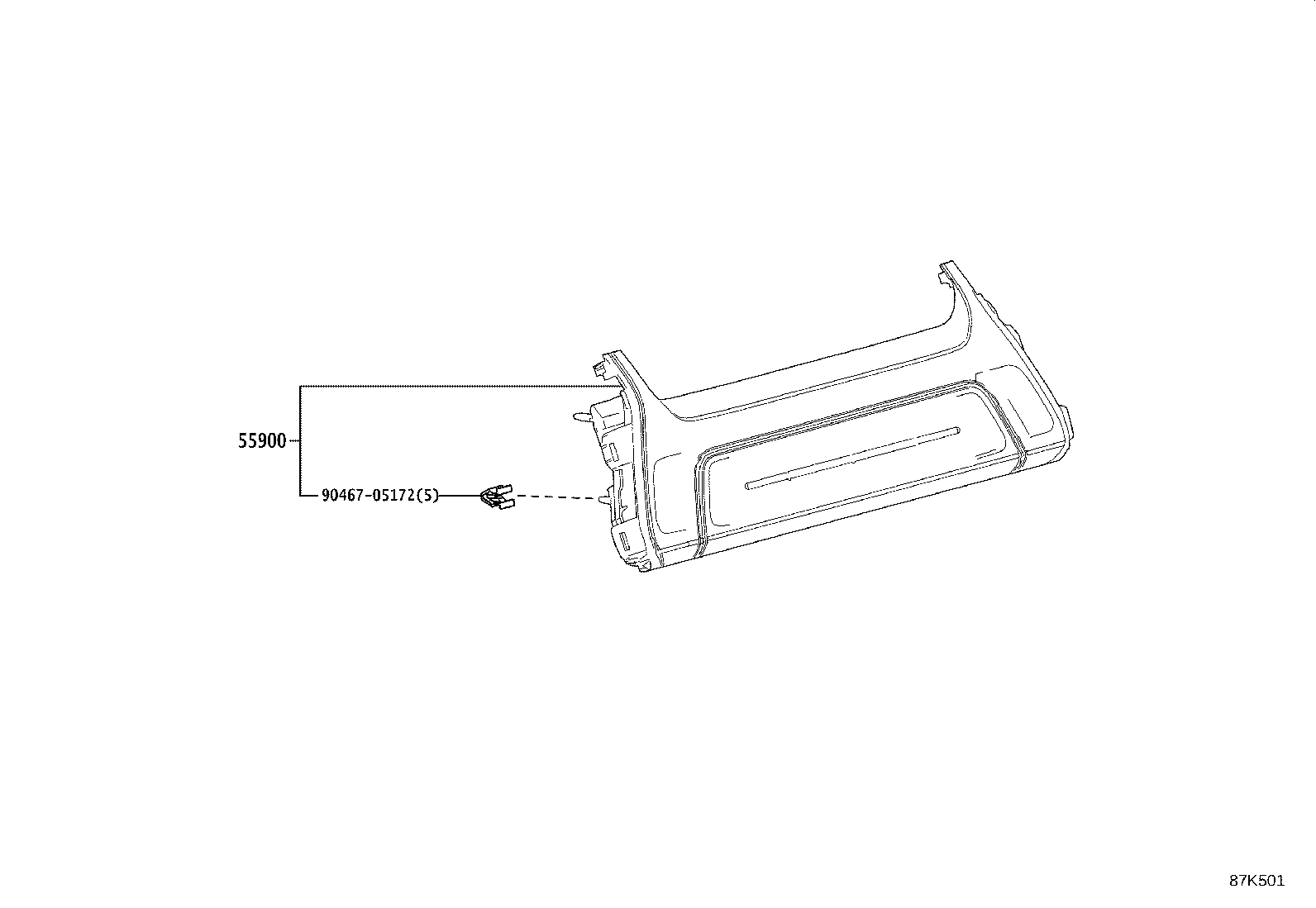 55900-0EB40 CONTROL ASSY, AIR CONDITIONER product image