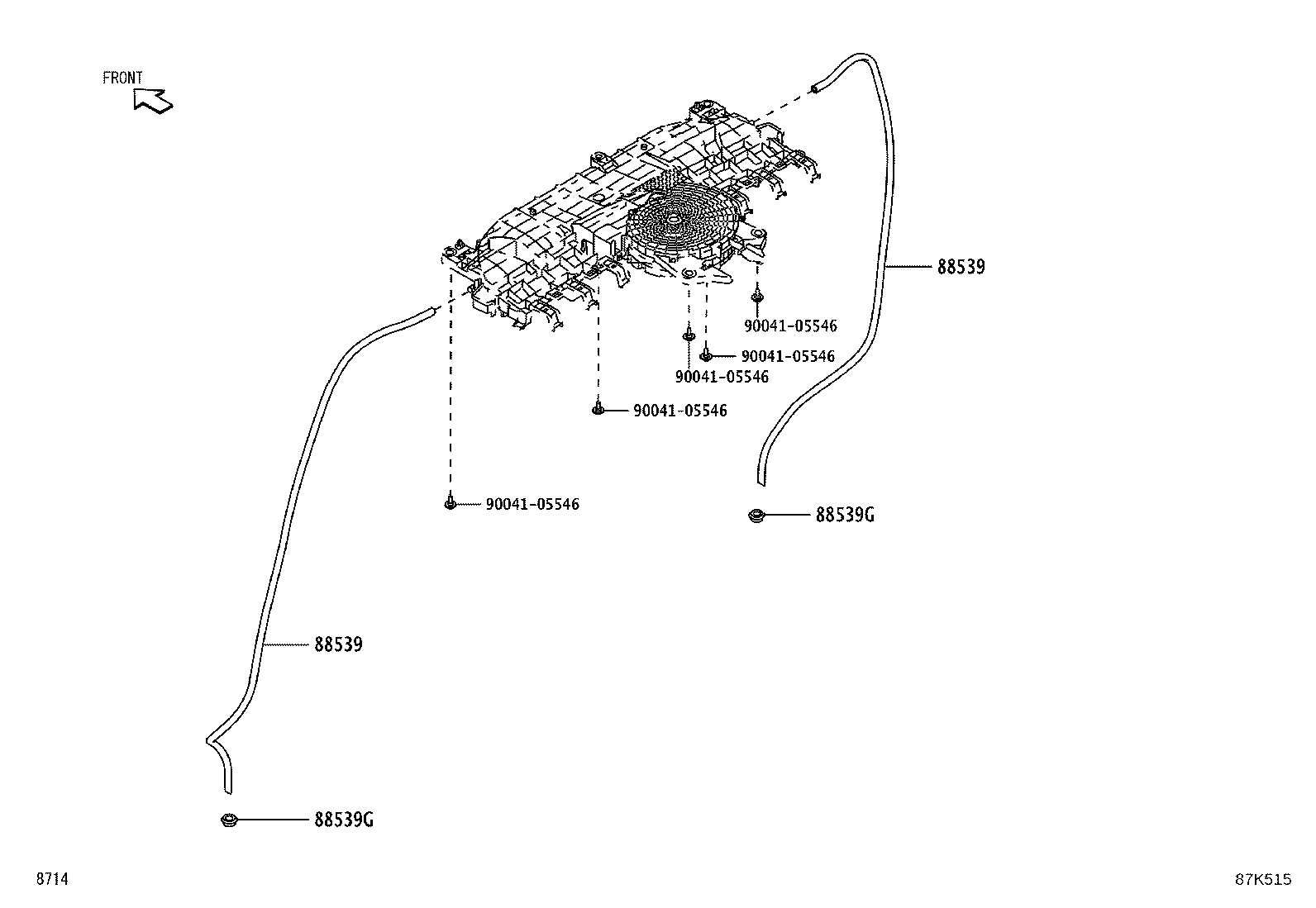 88539-BZ480 HOSE, DRAIN COOLER product image