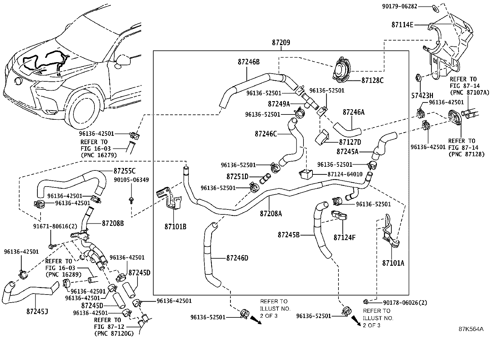 Toyota 87245-60T50 HOSE, HEATER WATER, INLET E