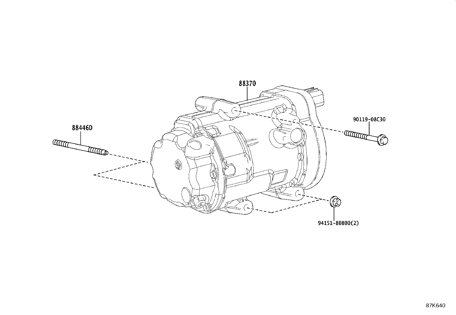 88310-28660 COMPRESSOR ASSY, W/PULLEY product image