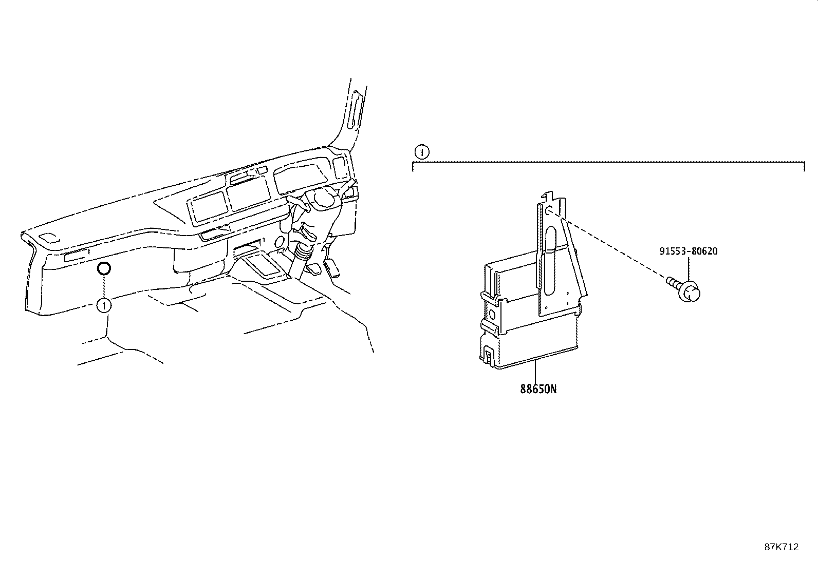 87107-36230 UNIT SUB-ASSY, HEATER RADIATOR product image