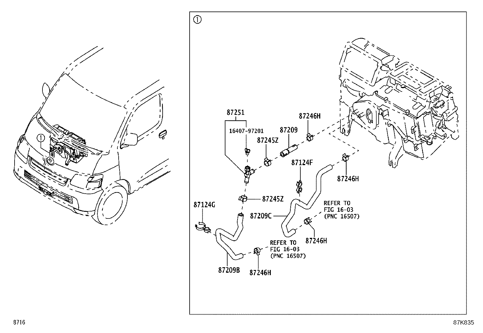 87246-BZ360 HOSE SUB-ASSY, WATER, B product image