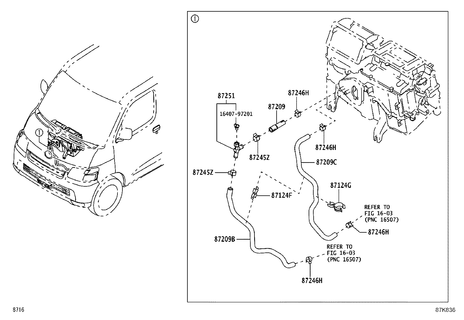 87246-BZ360 HOSE SUB-ASSY, WATER, B product image