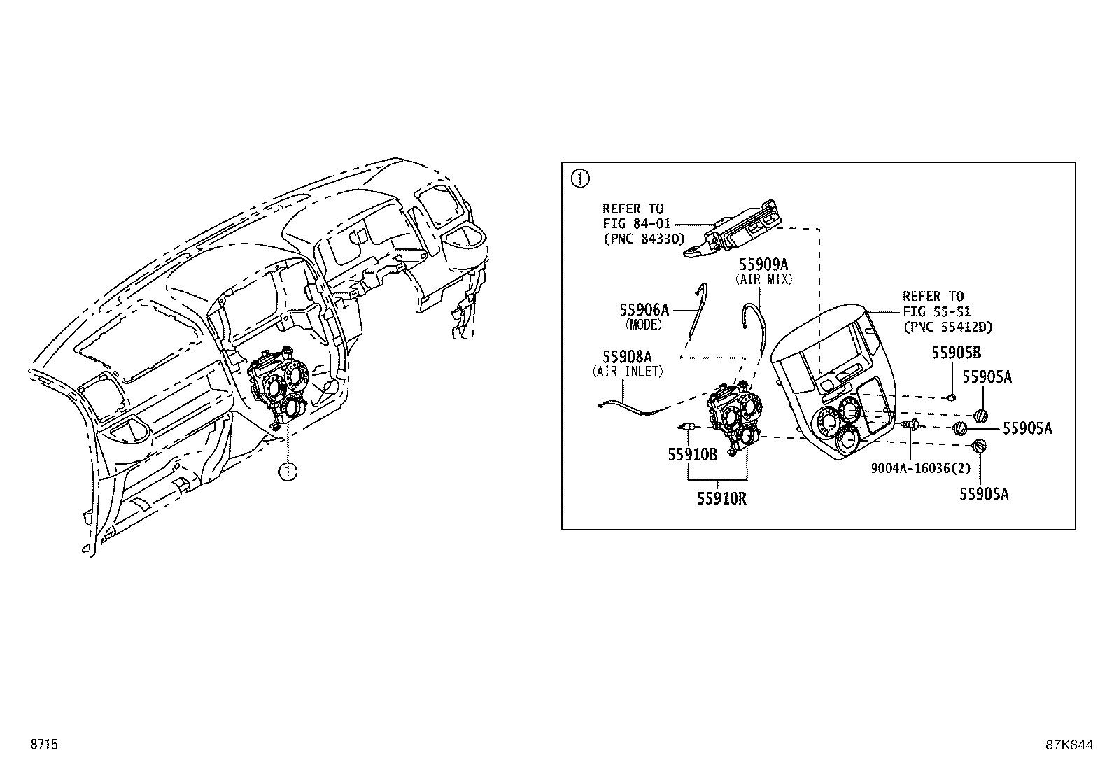 55871-BZ030 SEAL, AIR DUCT product image