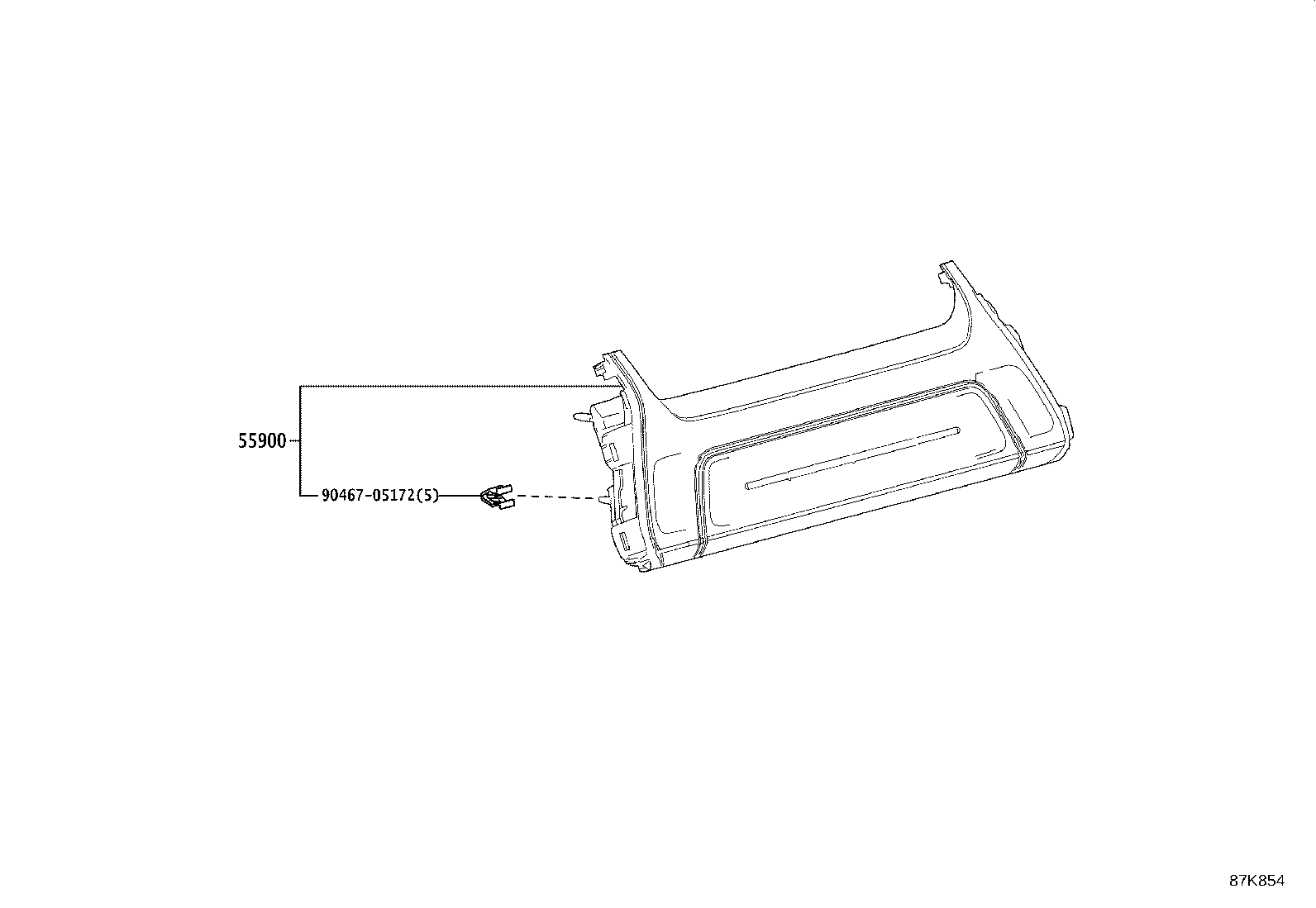 55900-0EB50 CONTROL ASSY, AIR CONDITIONER product image