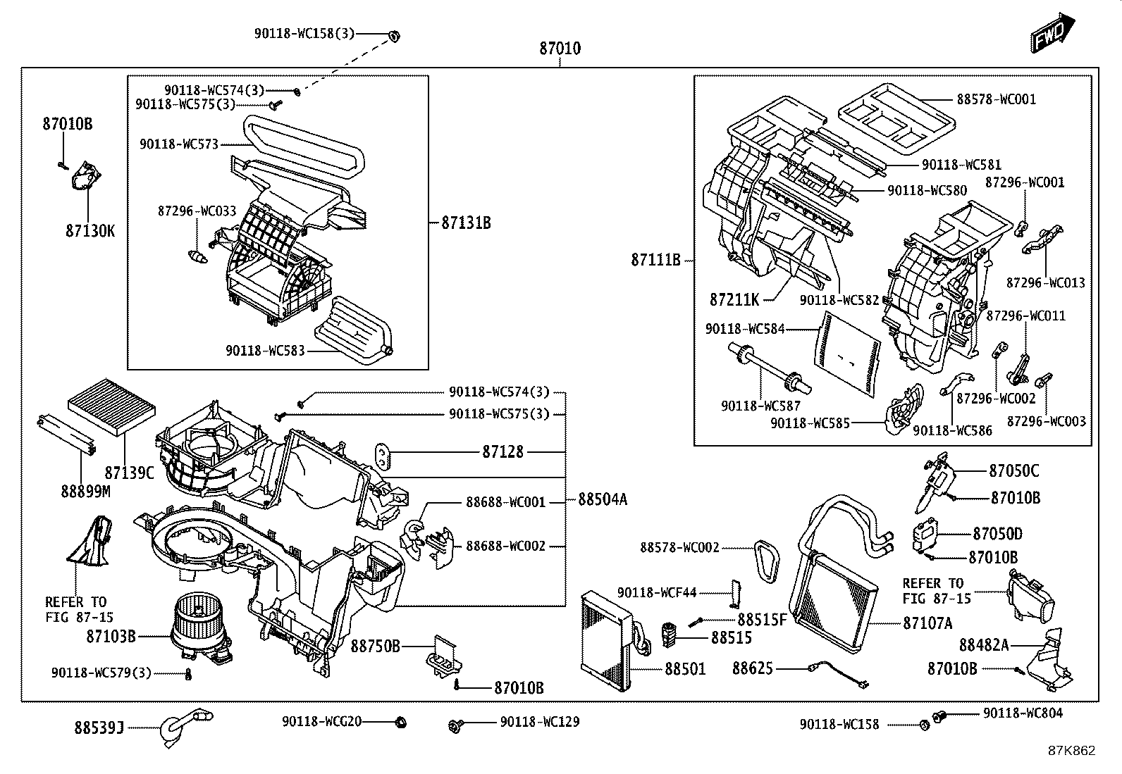 87103-WC019 MOTOR SUB-ASSY, BLOWER W/FAN product image