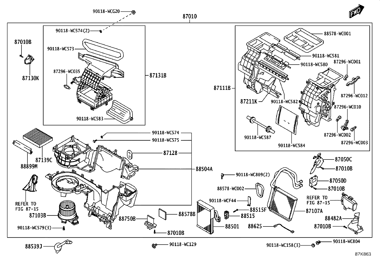 87103-WC020 MOTOR SUB-ASSY, BLOWER W/FAN product image