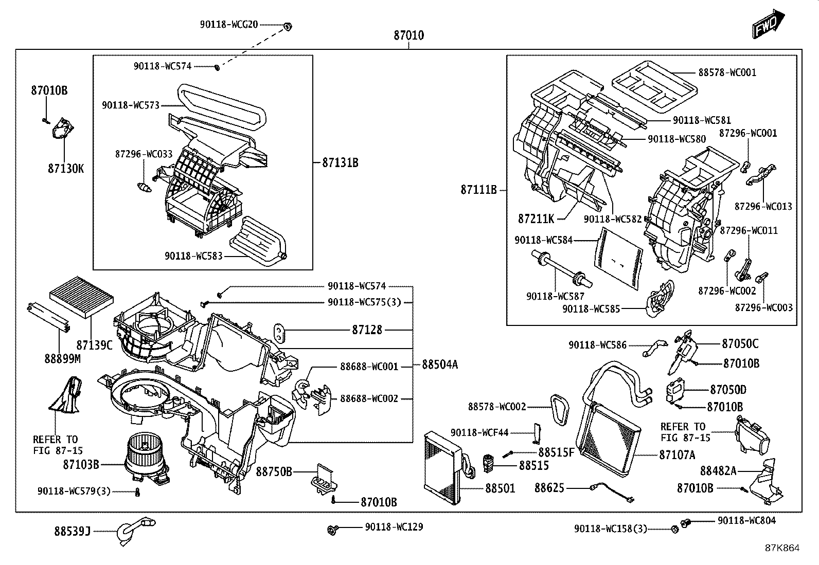 87103-WC020 MOTOR SUB-ASSY, BLOWER W/FAN product image