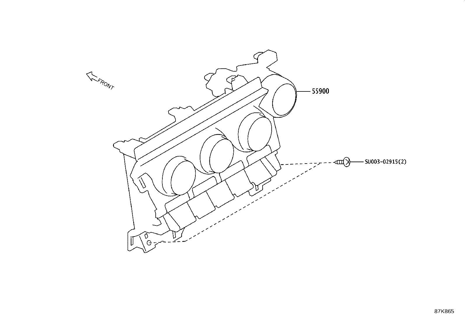 SU003-11099 CONTROL ASSY, AIR CONDITIONER product image