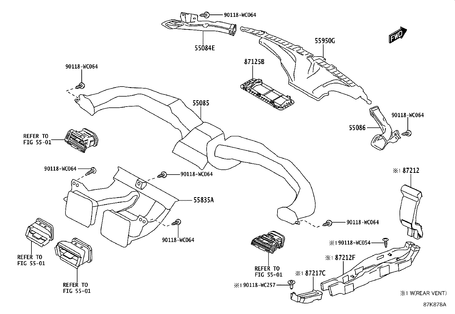55950-WC005 NOZZLE ASSY, DEFROSTER product image