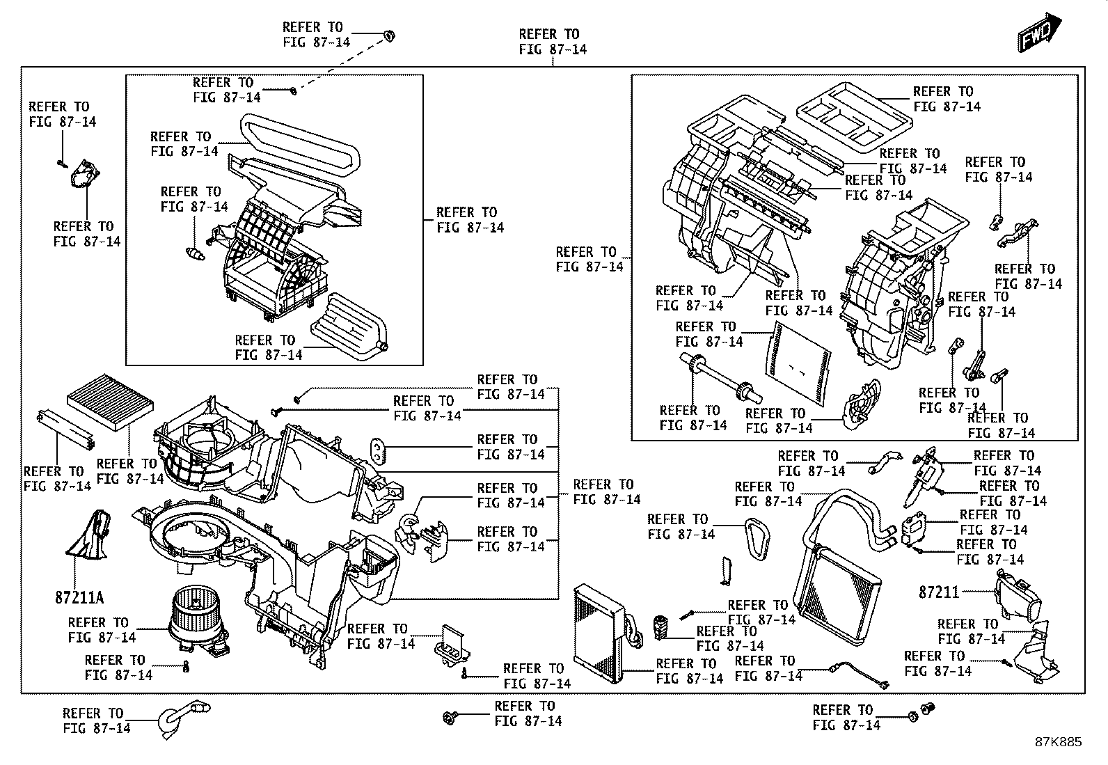 55870-WC025 DUCT SUB-ASSY, HEATER TO REGISTER, NO.2 product image