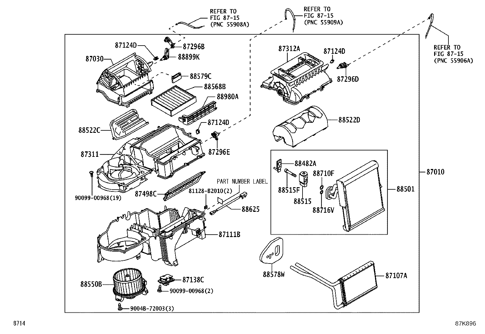 87010-BZ650 UNIT ASSY, AIR CONDITIONER product image