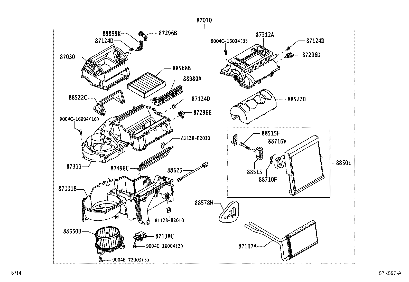 87010-BZ650 UNIT ASSY, AIR CONDITIONER product image