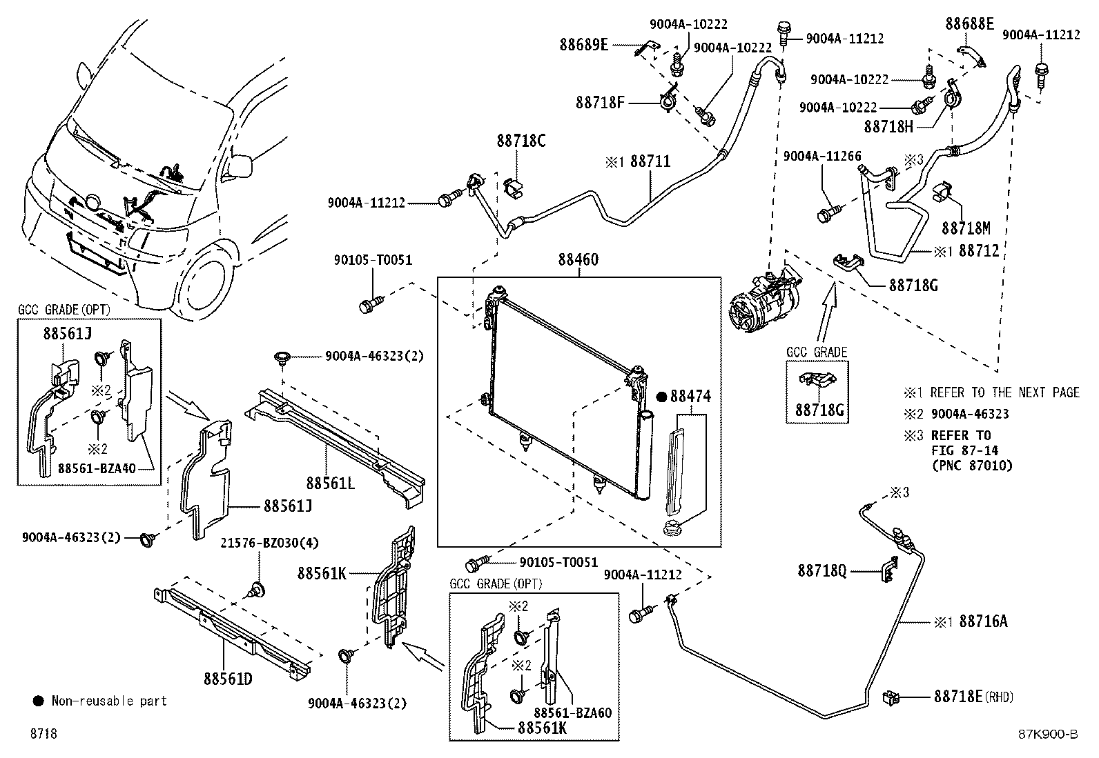 88718-BZ640 CLAMP(FOR COOLER REFRIGERANT PIPE), NO.3 product image