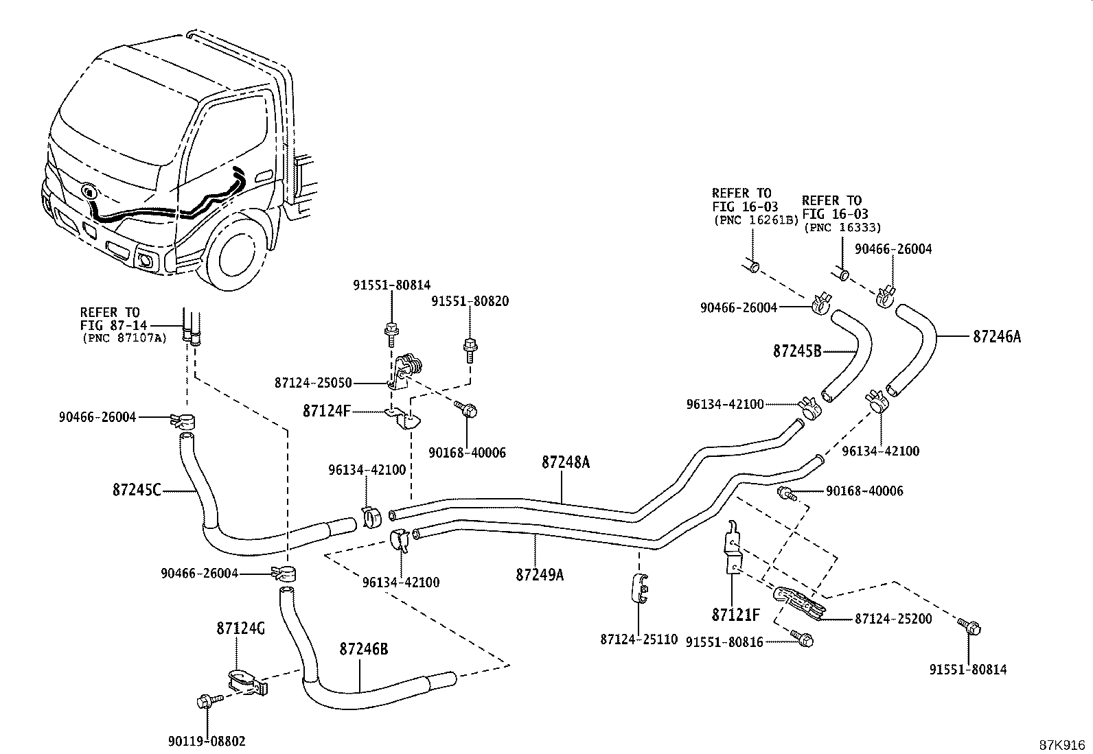87245-25E00 HOSE, HEATER WATER, INLET B product image