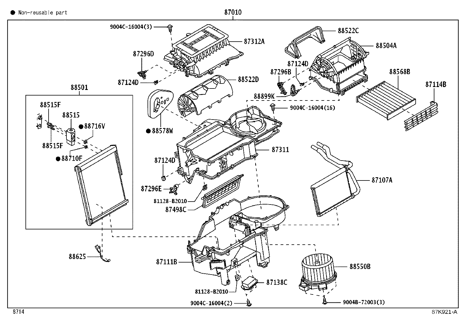 87010-BZ650 UNIT ASSY, AIR CONDITIONER product image
