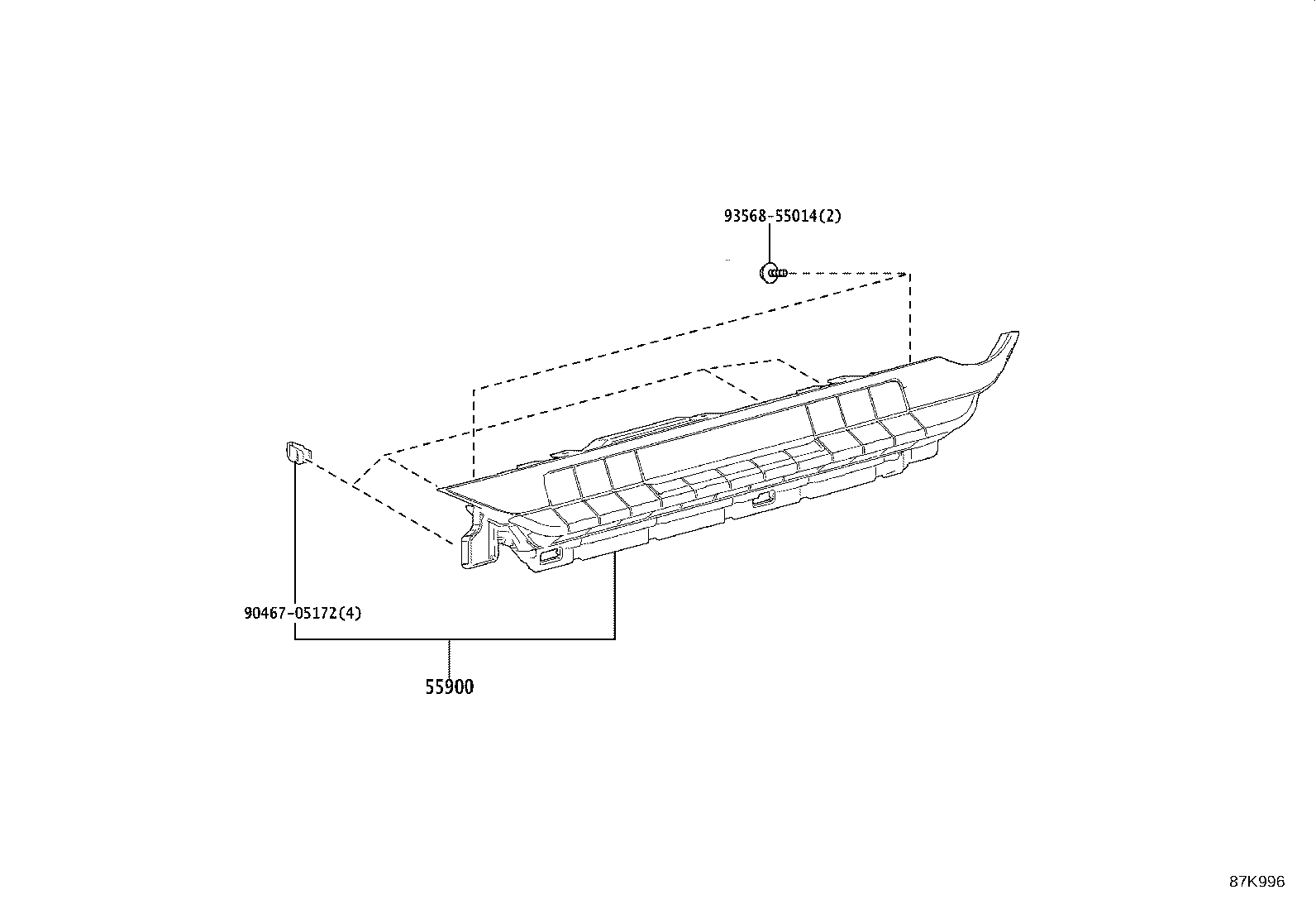 55840-30090 DUCT ASSY, HEATER TO REGISTER, NO.6 product image