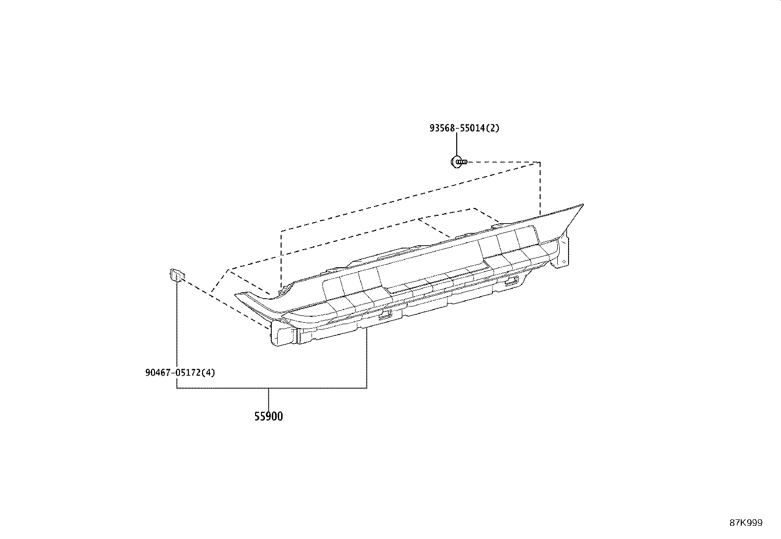55840-30090 DUCT ASSY, HEATER TO REGISTER, NO.6 product image