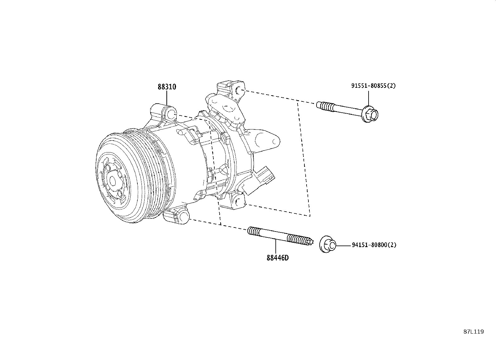 90126-08072 BOLT, COOLER product image