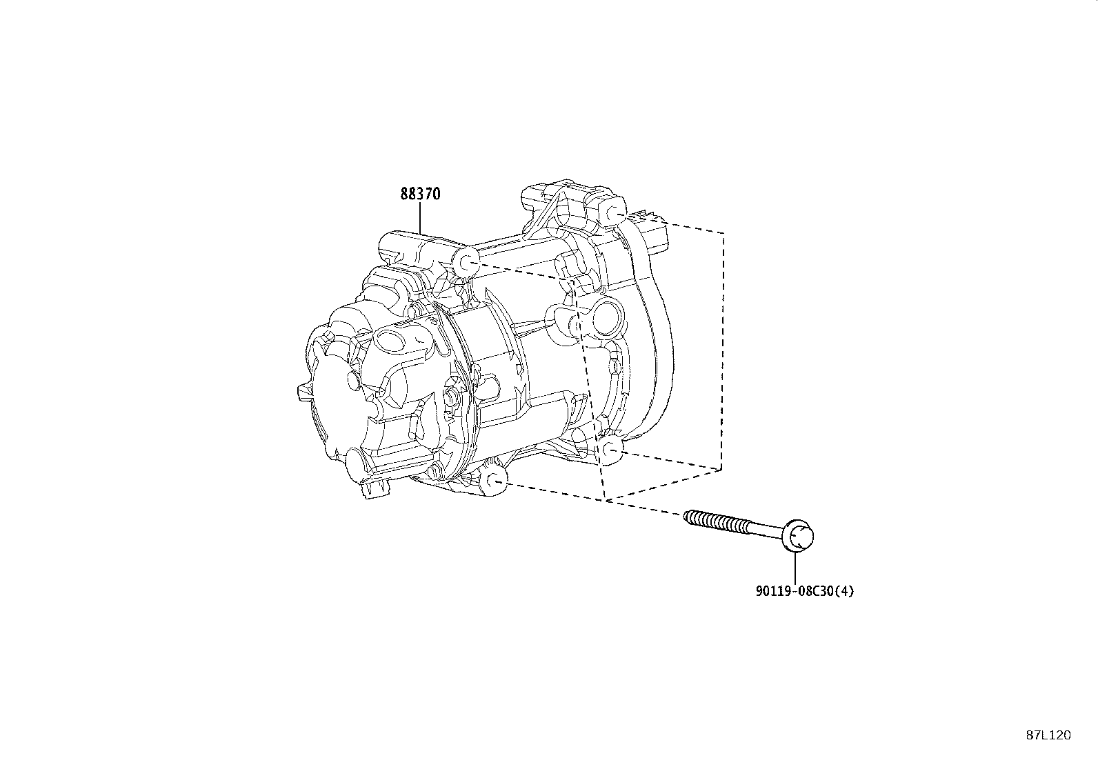 90126-08072 BOLT, COOLER product image