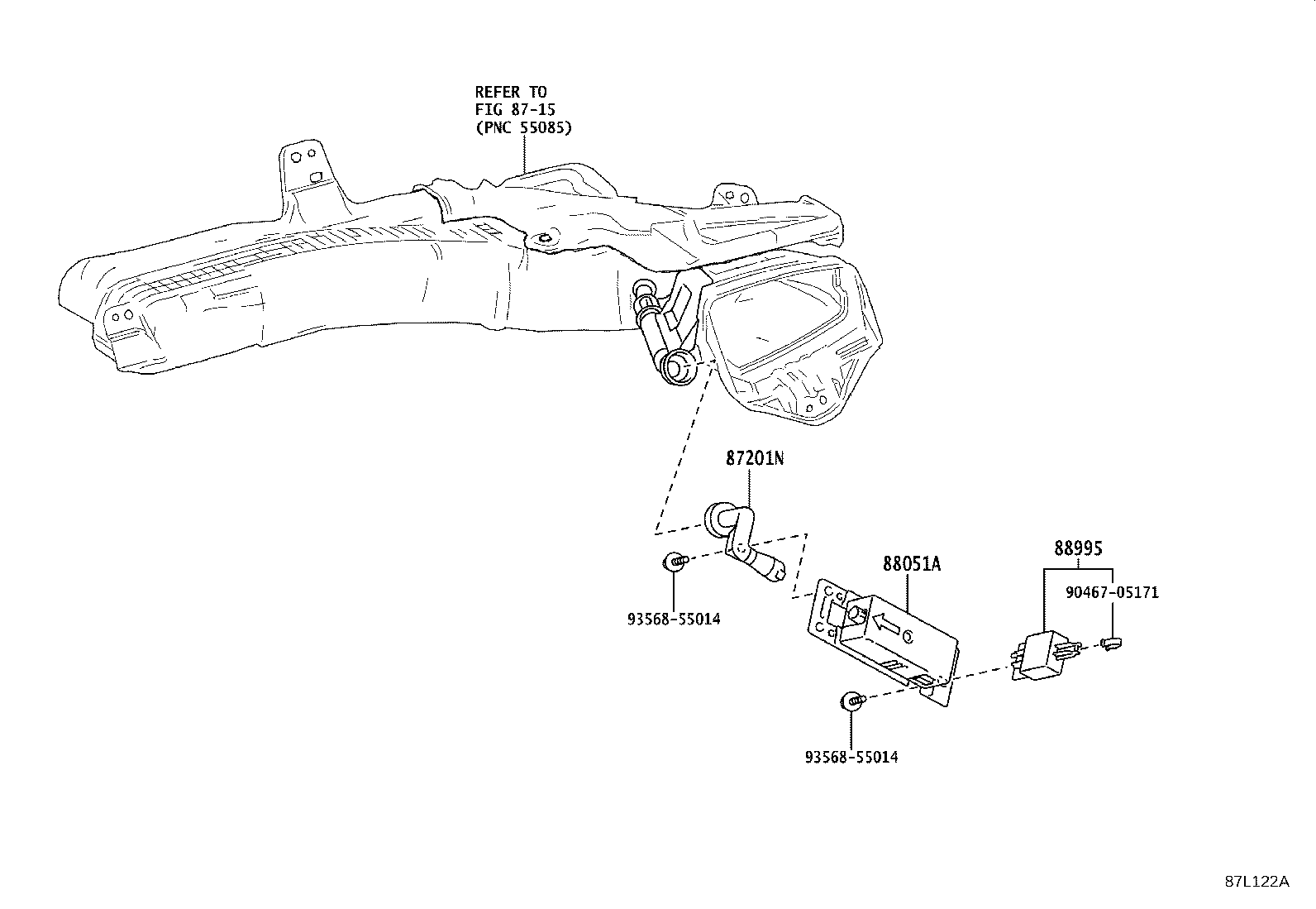 55848-16040 DUCT SUB-ASSY, AIR product image