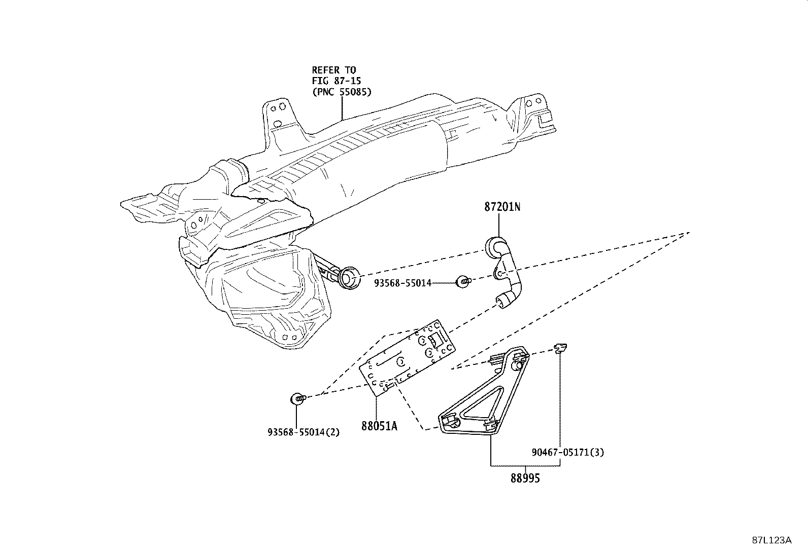 55848-16040 DUCT SUB-ASSY, AIR product image