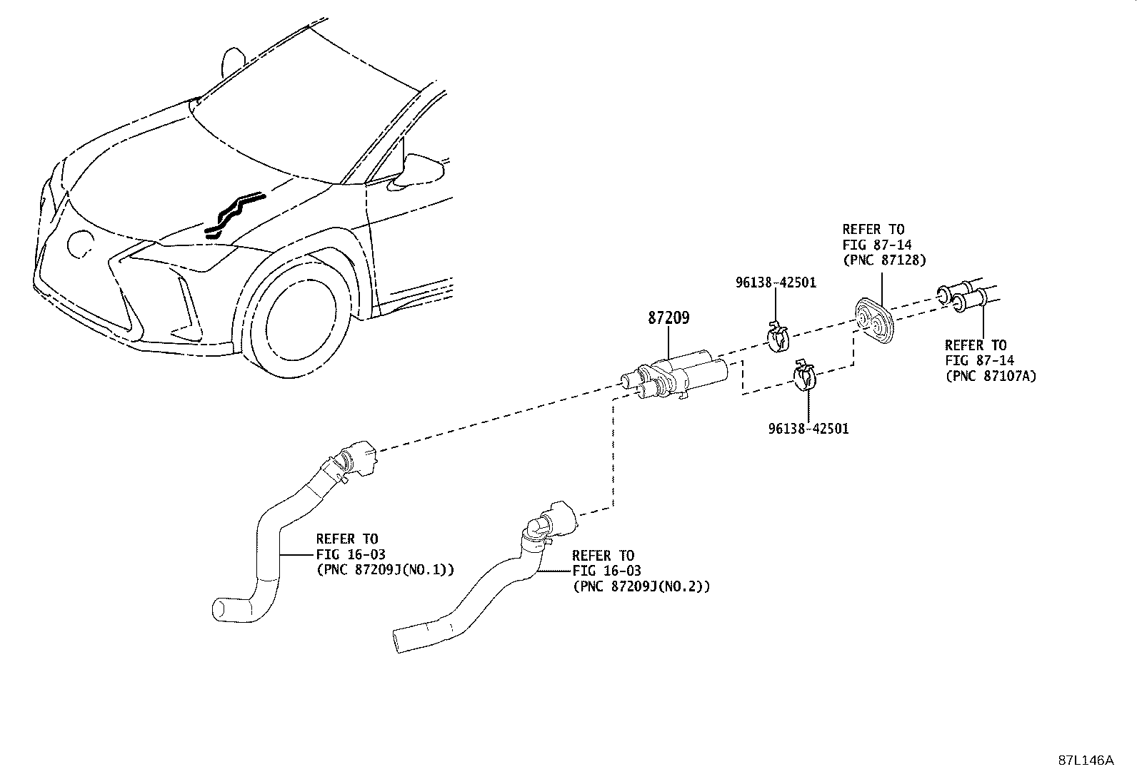 Toyota 87209-76080 HOSE SUB-ASSY, WATER