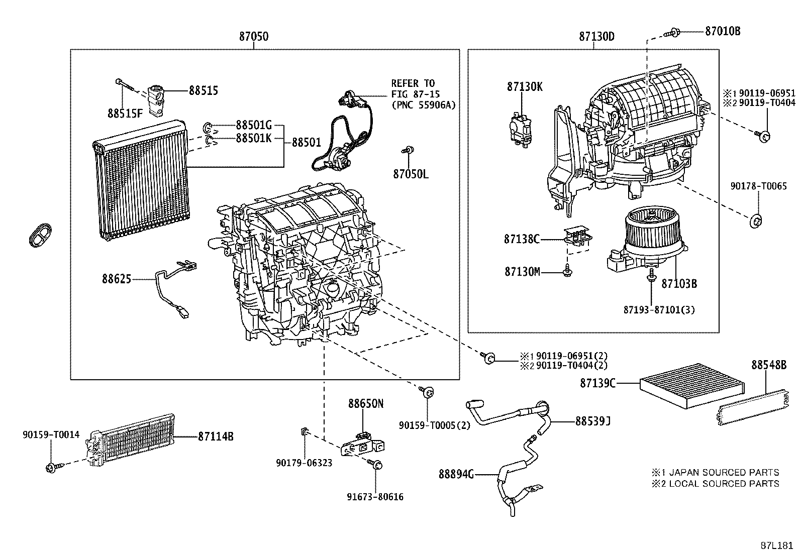 88515-0K660 VALVE, REAR COOLING UNIT EXPANSION product image