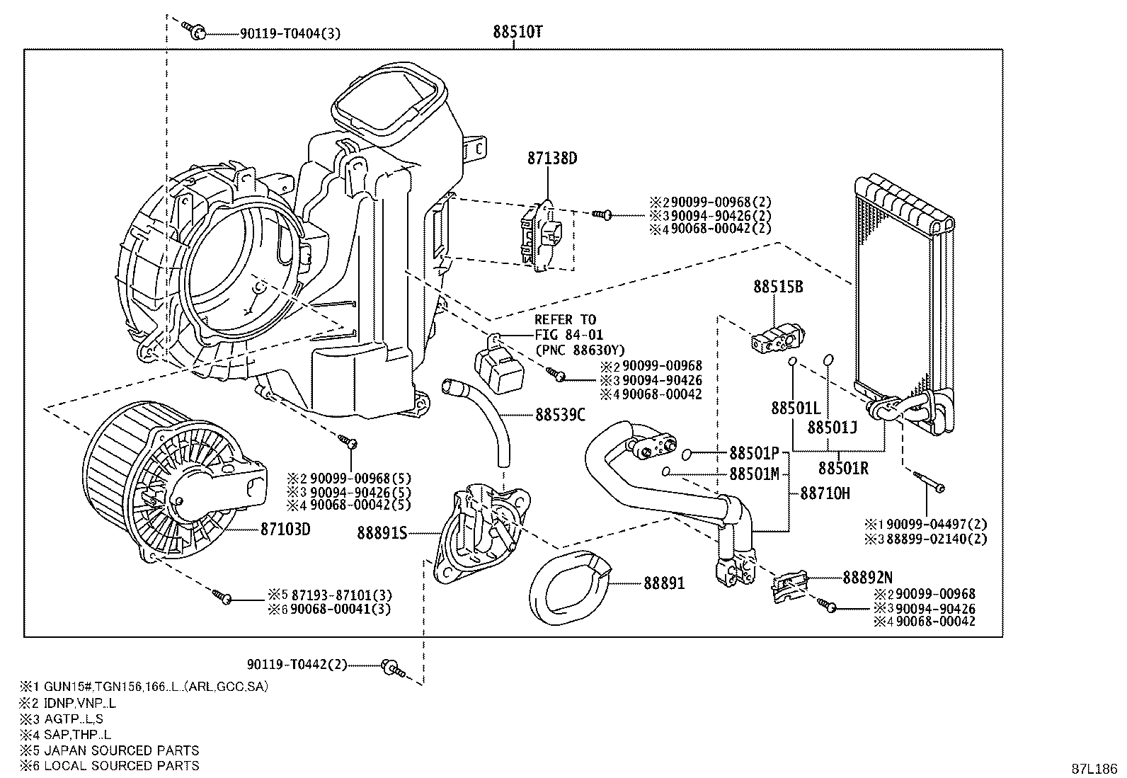 88515-0K660 VALVE, REAR COOLING UNIT EXPANSION product image