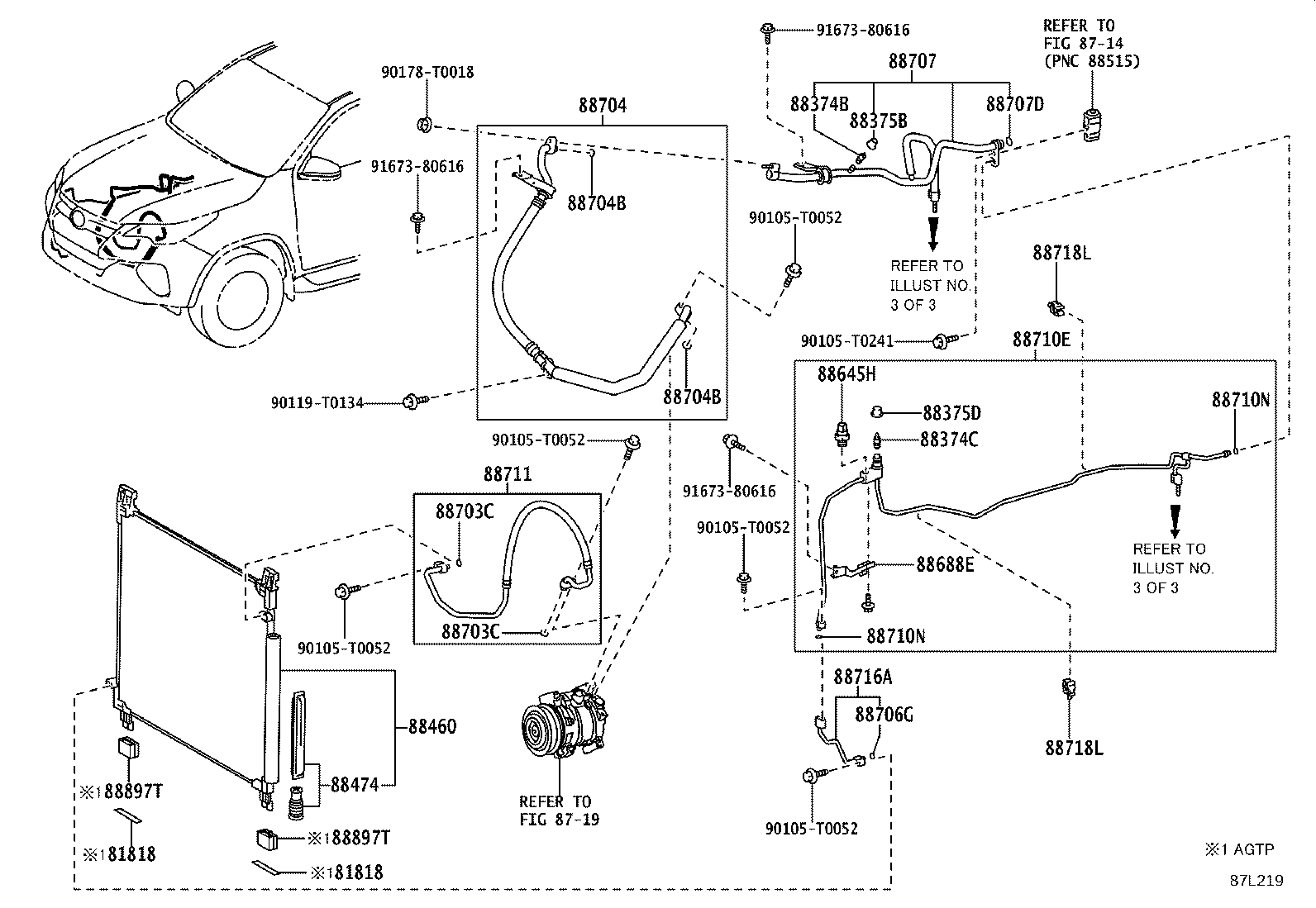 88718-0KZ50 CLAMP(FOR COOLER REFRIGERANT PIPE), NO.5 product image