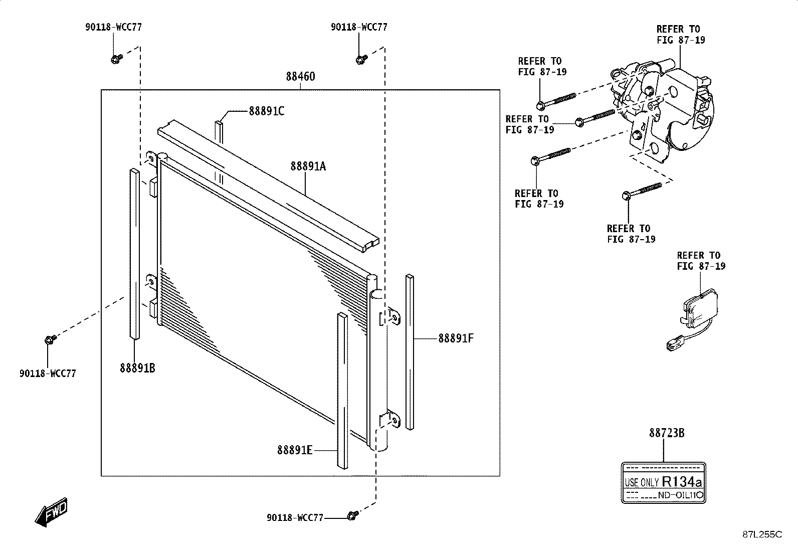 88460-WC012 CONDENSER ASSY, COOLER product image