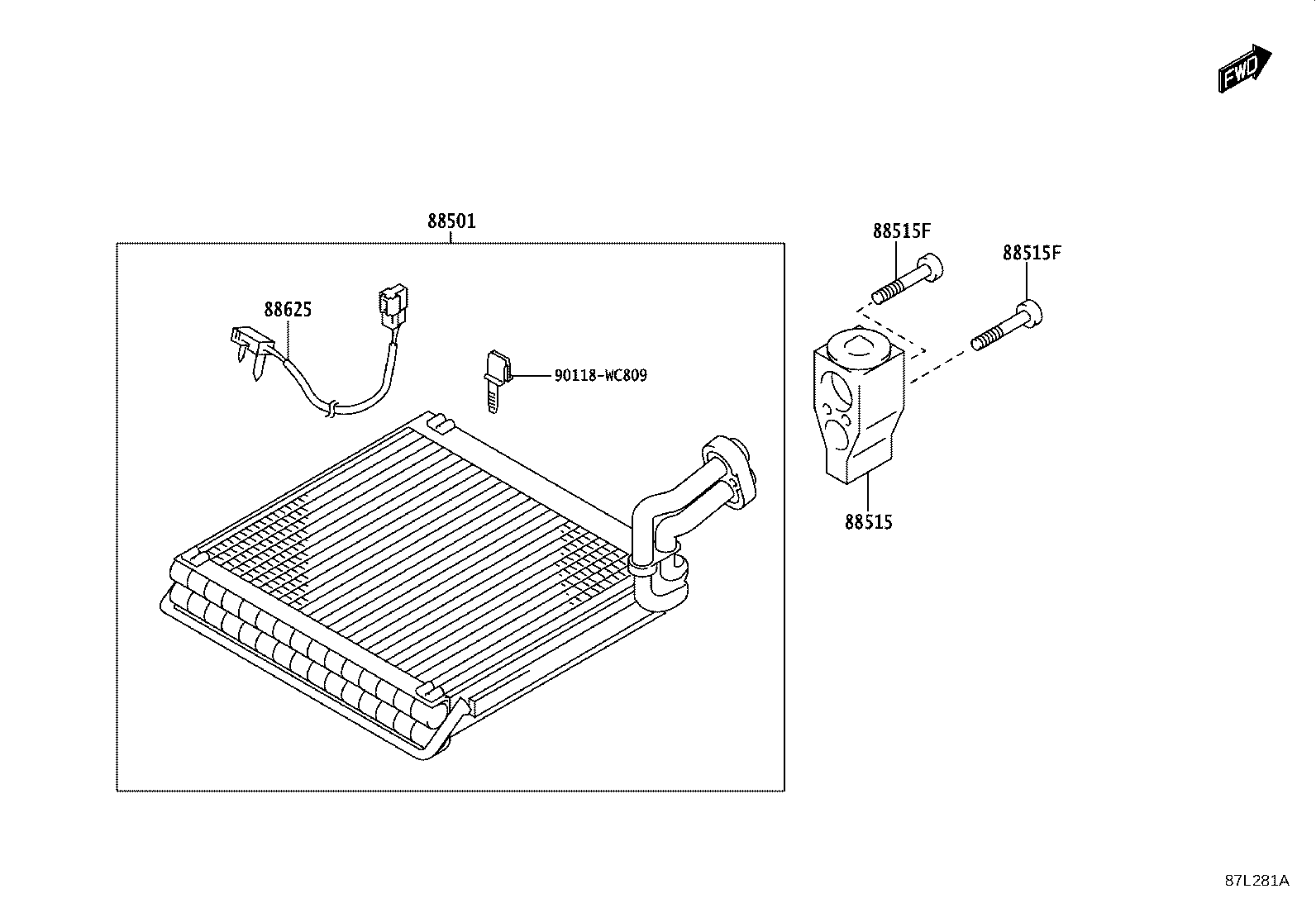 88515-WC005 VALVE, COOLER EXPANSION product image
