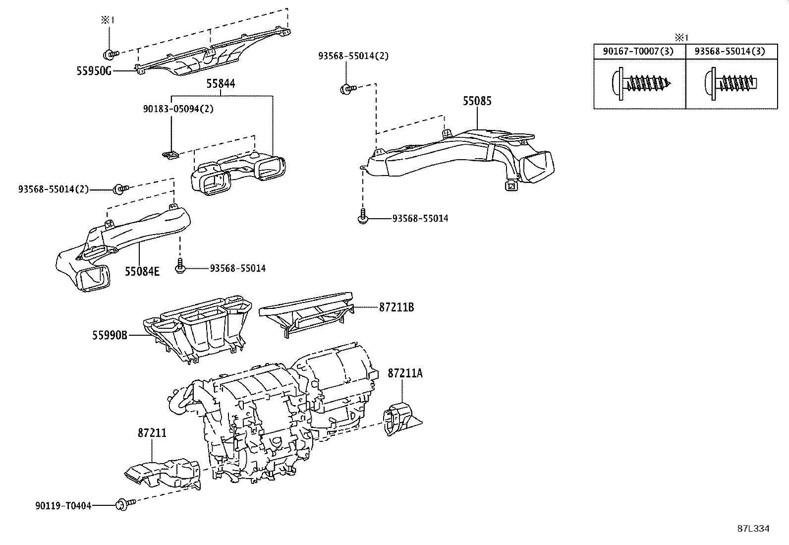 88566-0K610 DUCT, AIR, REAR NO.6 product image