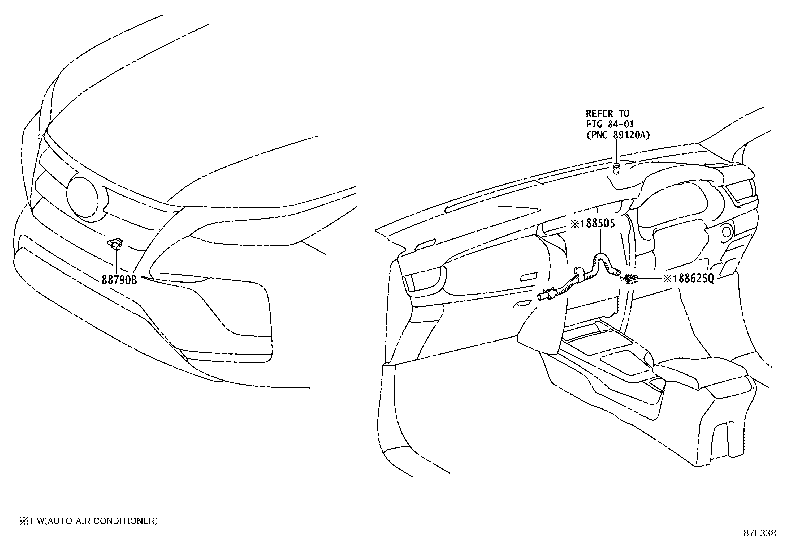 88566-0K610 DUCT, AIR, REAR NO.6 product image