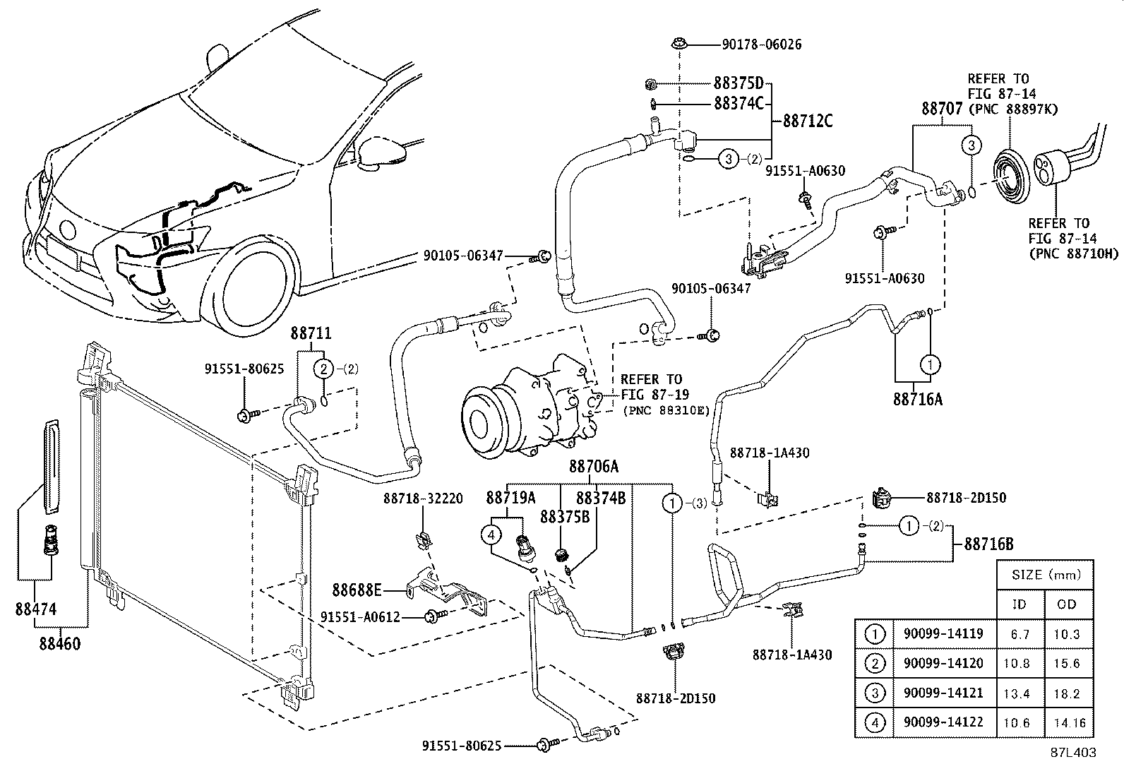 88706-53261 TUBE SUB-ASSY, LIQUID, A product image