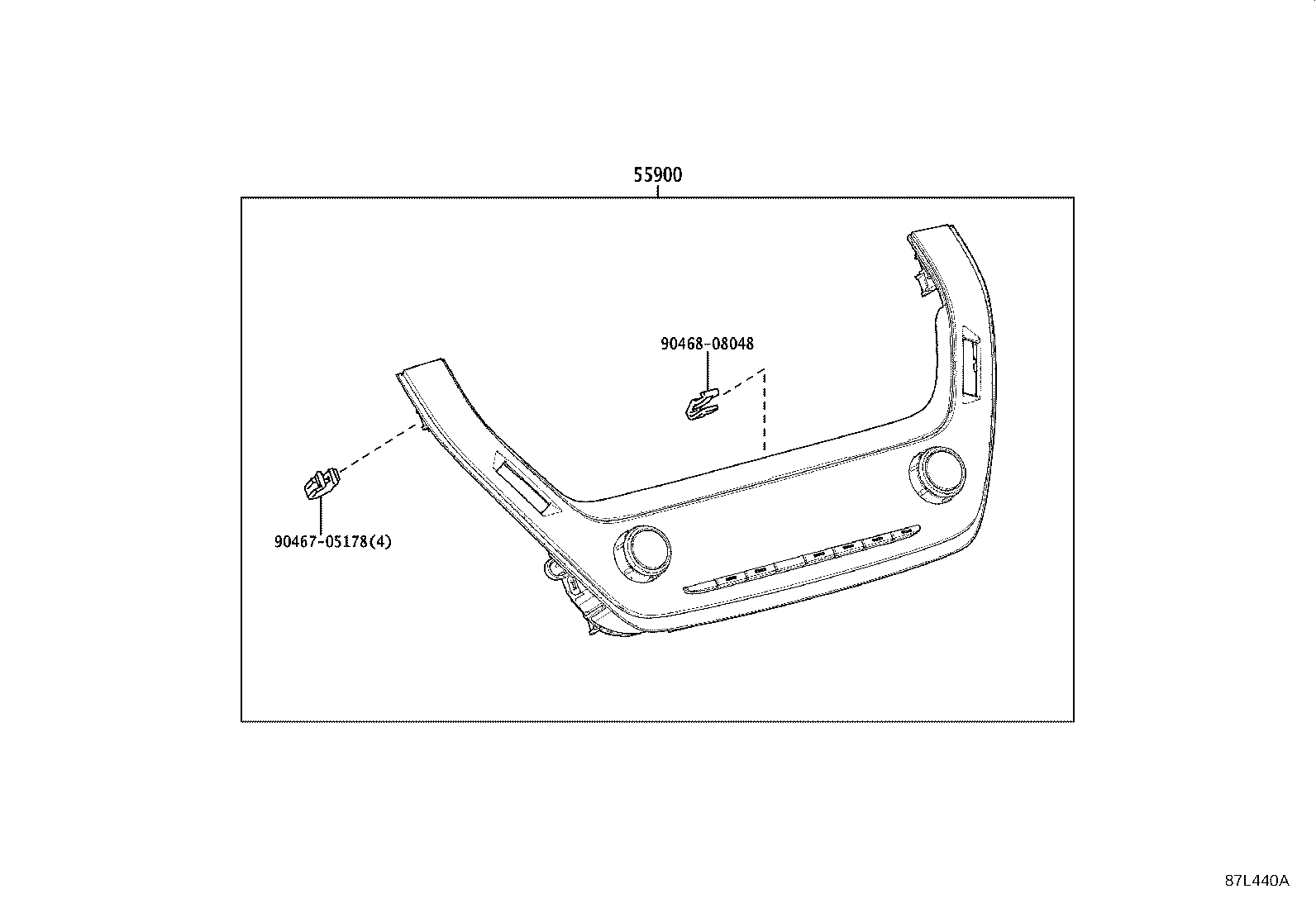 Toyota 55900-12K40-B0 CONTROL ASSY, AIR CONDITIONER
