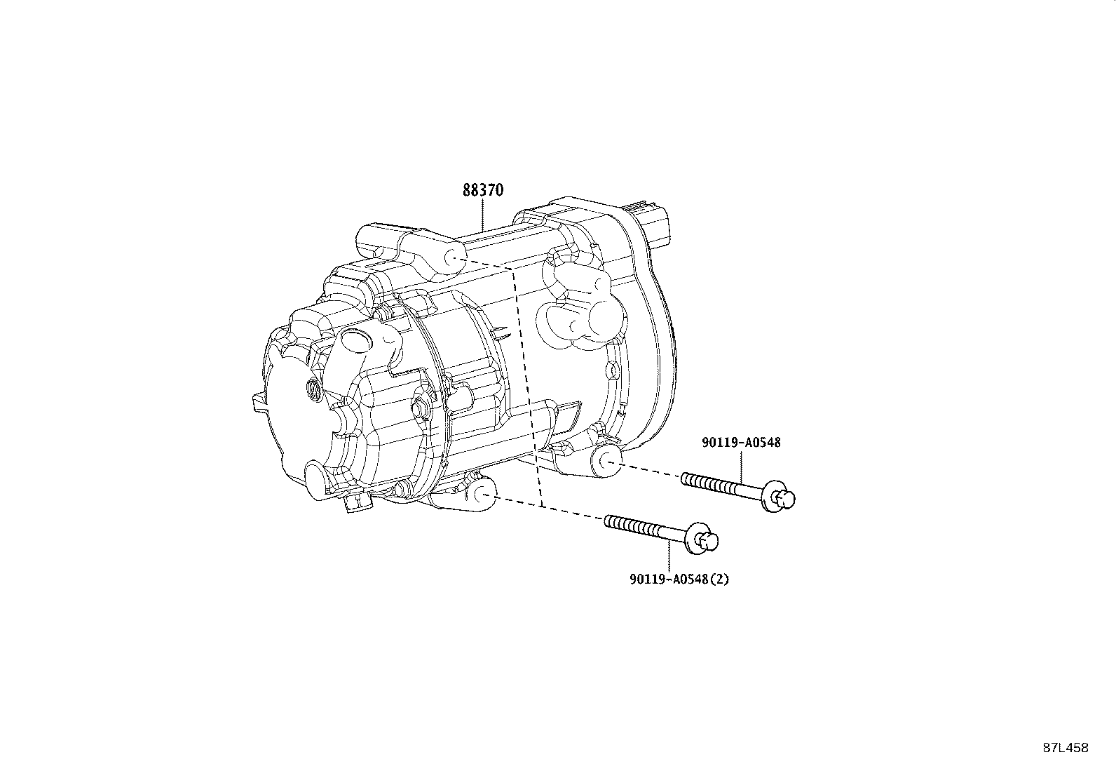 88370-0E040 COMPRESSOR ASSY, W/MOTOR product image
