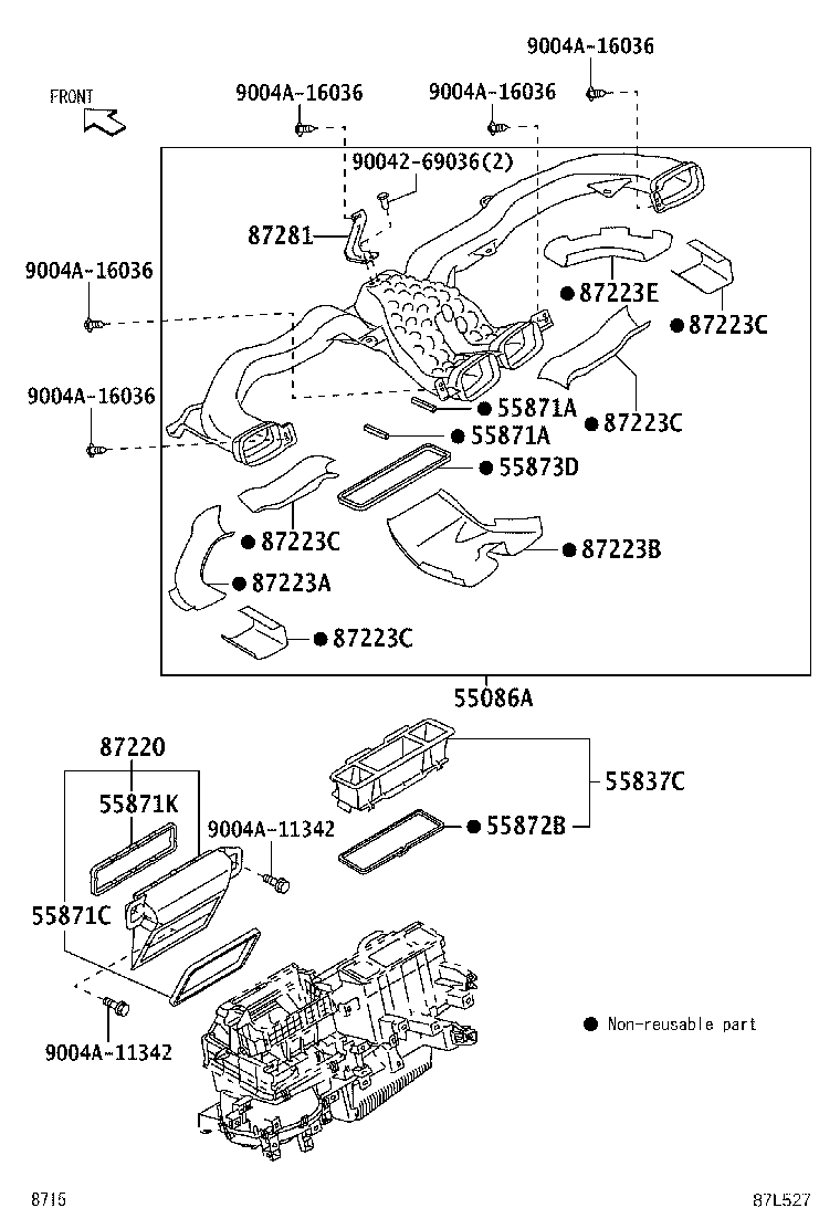 55907-BZ090 CABLE SUB-ASSY, TEMPERATURE DAMPER CONTROL product image