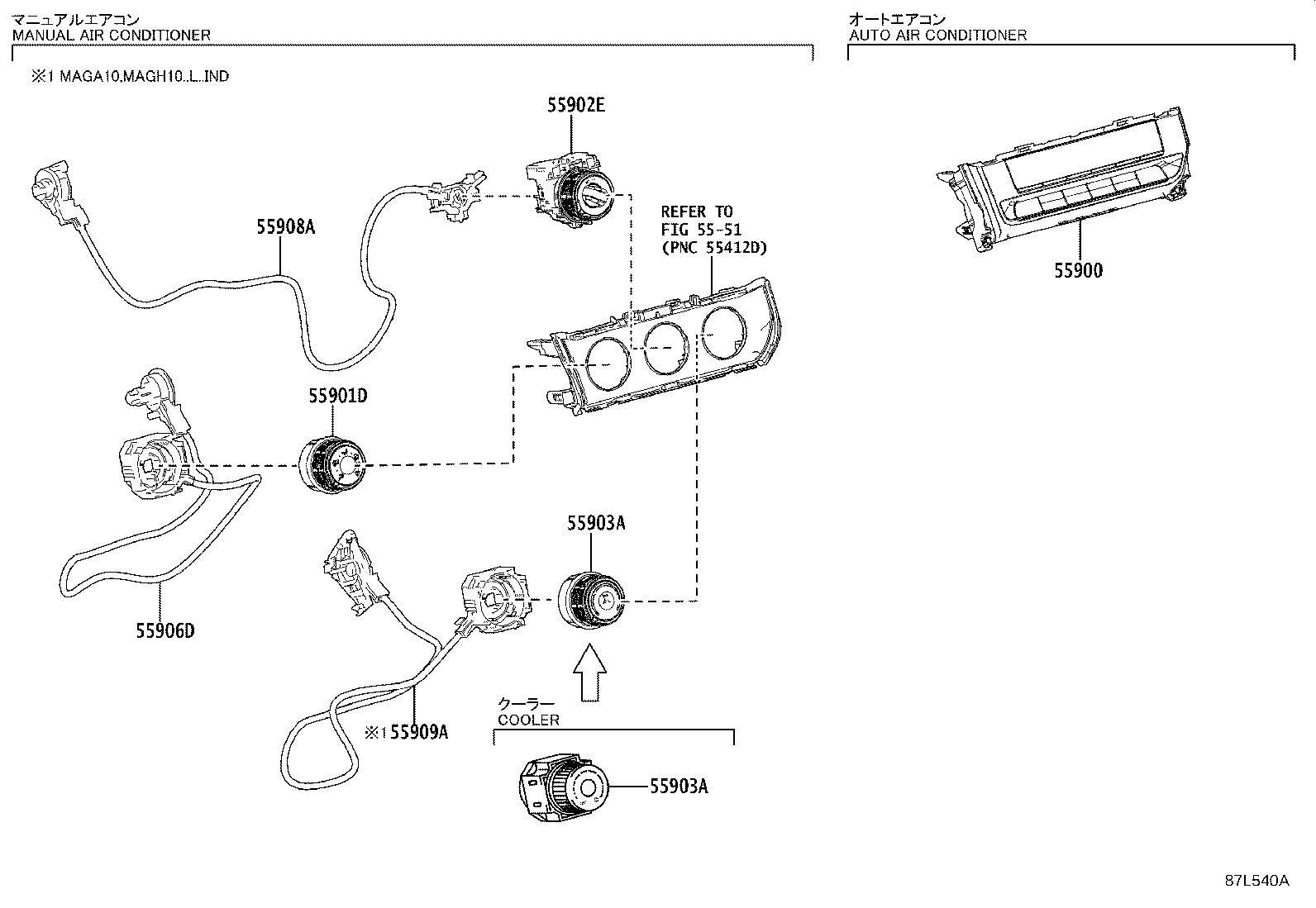 55903-VT020 CONTROL SUB-ASSY, HEATER, NO.3 product image