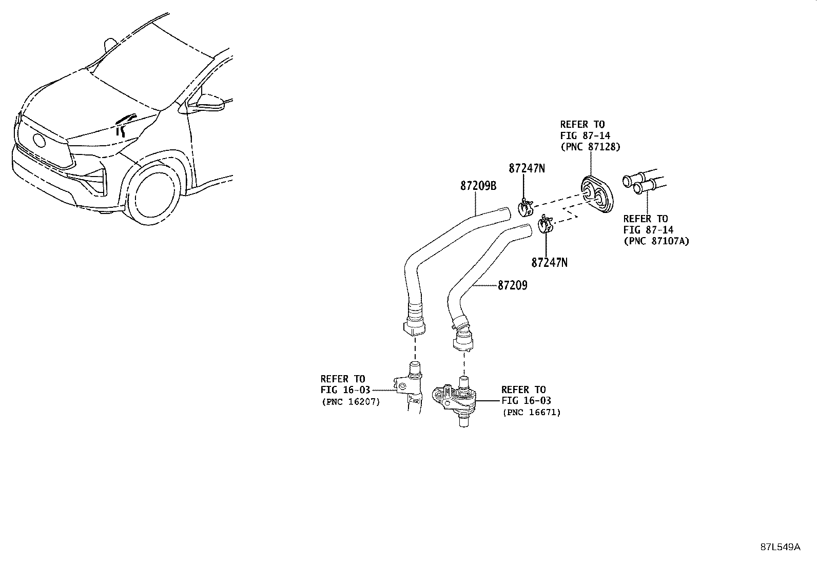 87248-V5010 PIPE, HEATER WATER INLET, A product image
