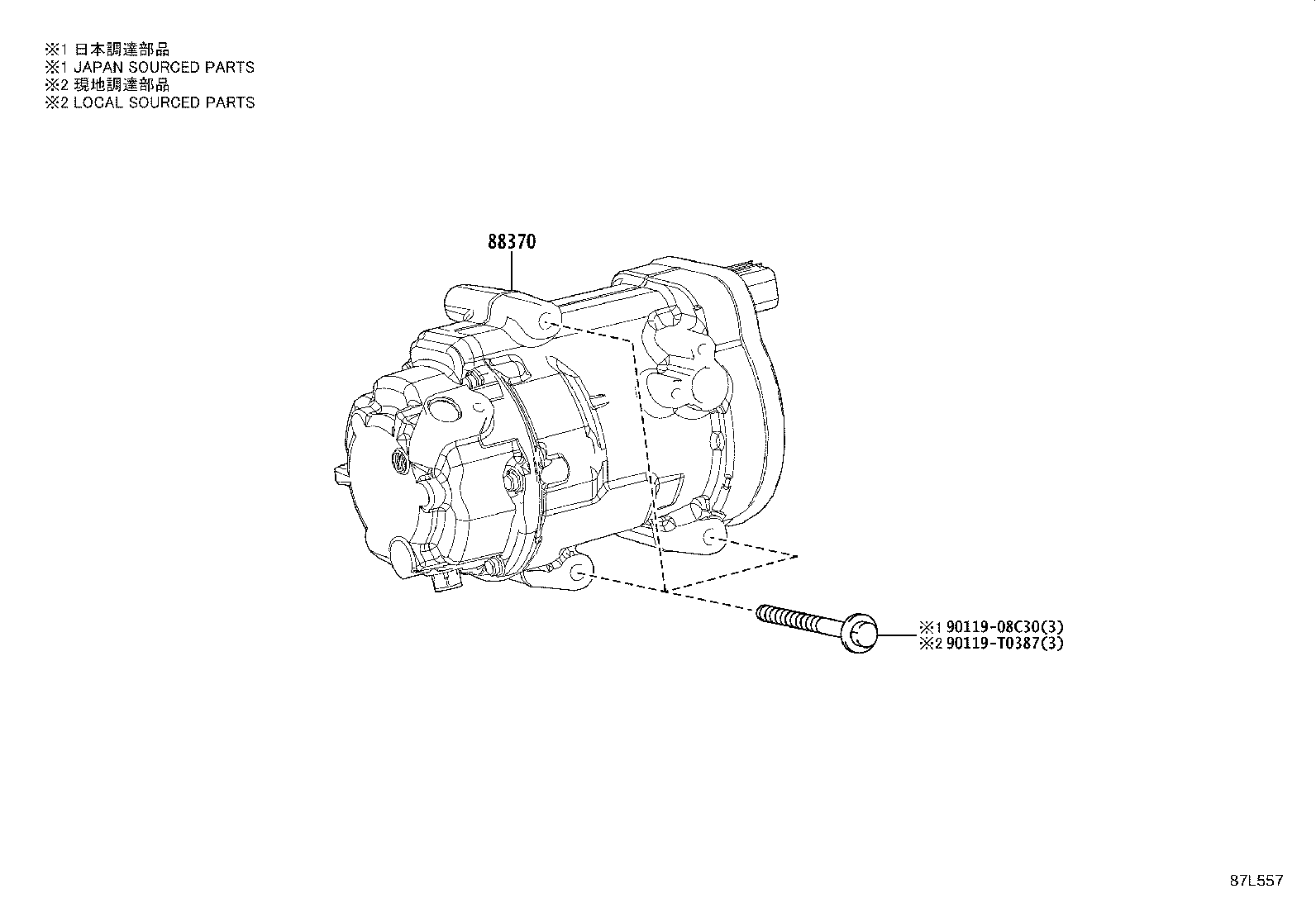 88310-VT030 COMPRESSOR ASSY, W/PULLEY product image