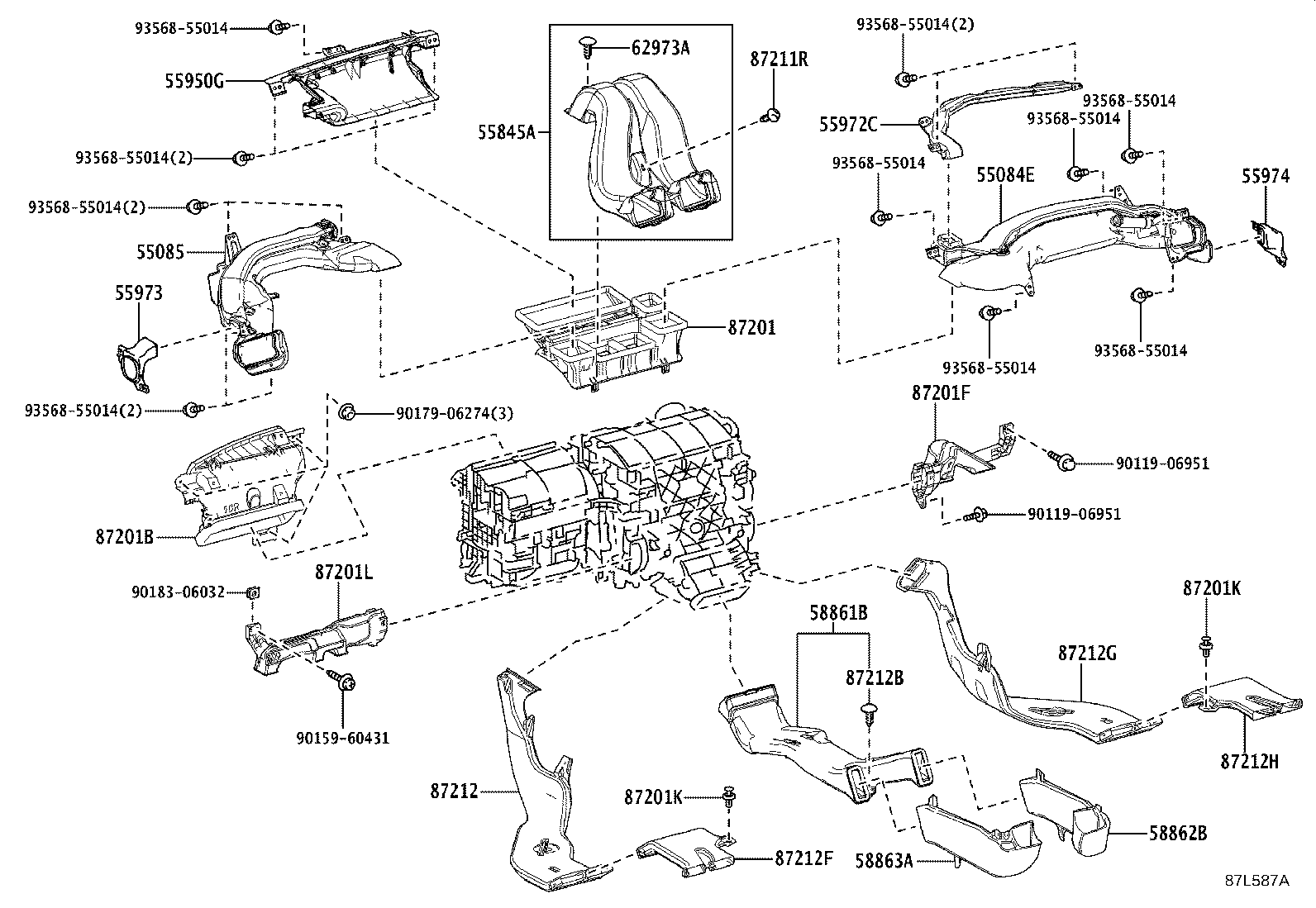 55085-48070 DUCT SUB-ASSY, HEATER TO REGISTER, NO.2 product image