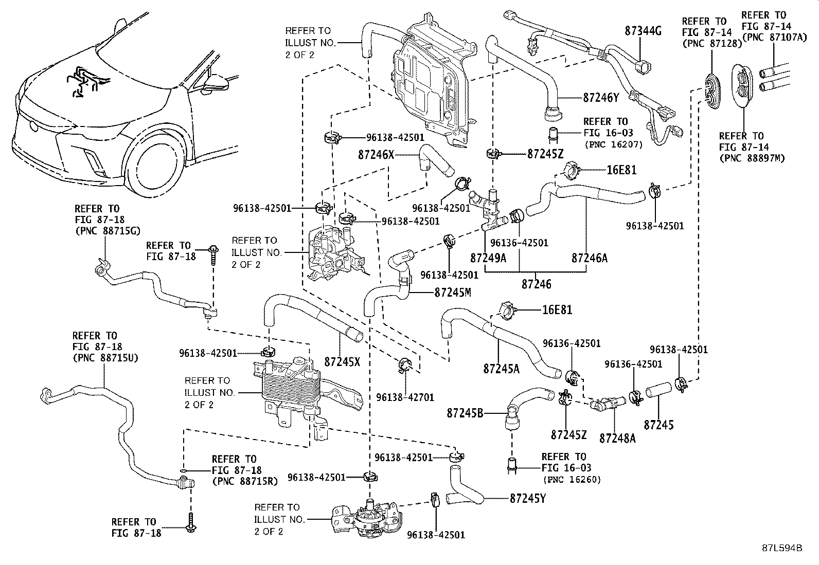 16581-36140 CLAMP, HEATER HOSE, NO.1 product image