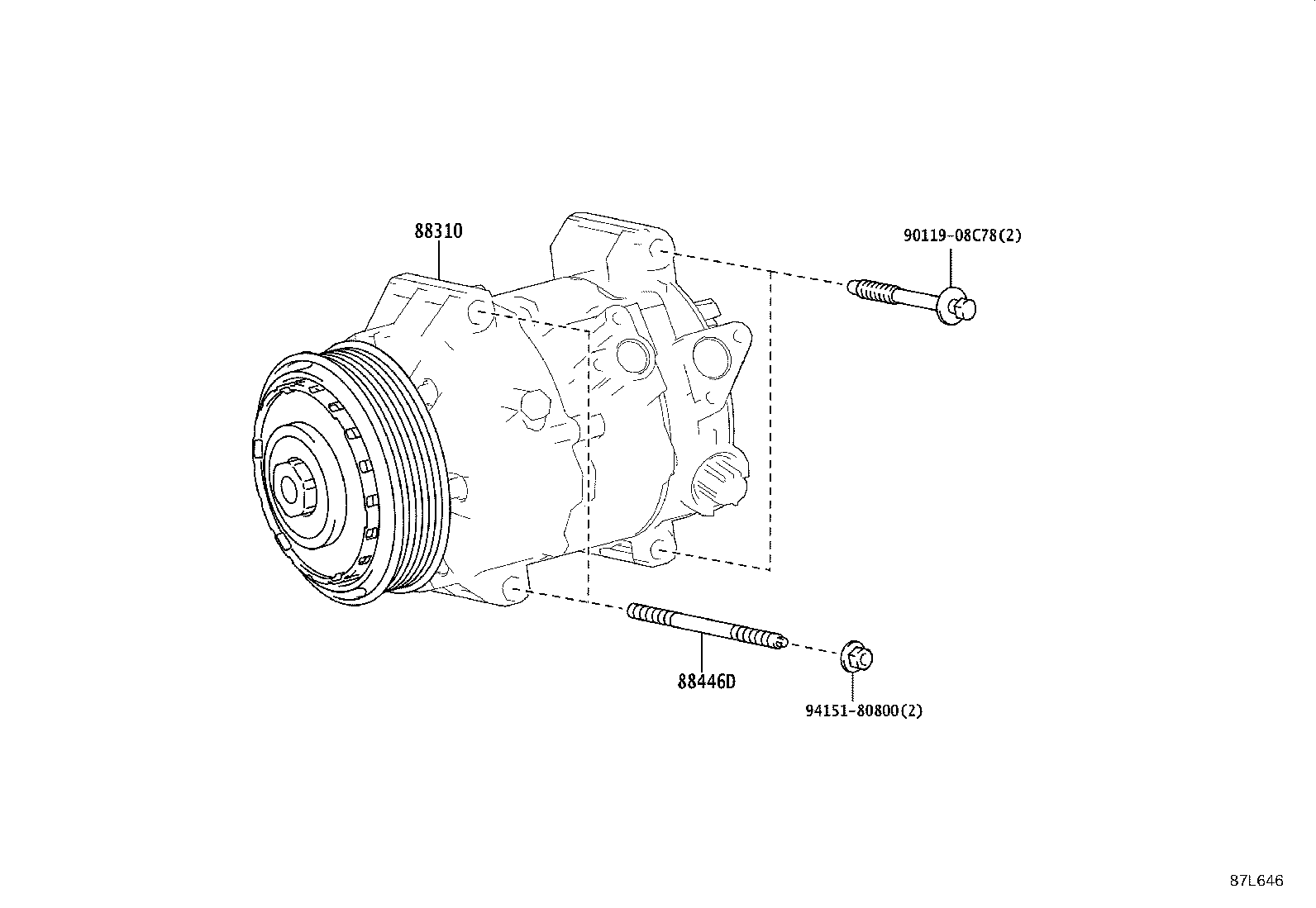 88370-48210 COMPRESSOR ASSY, W/MOTOR product image